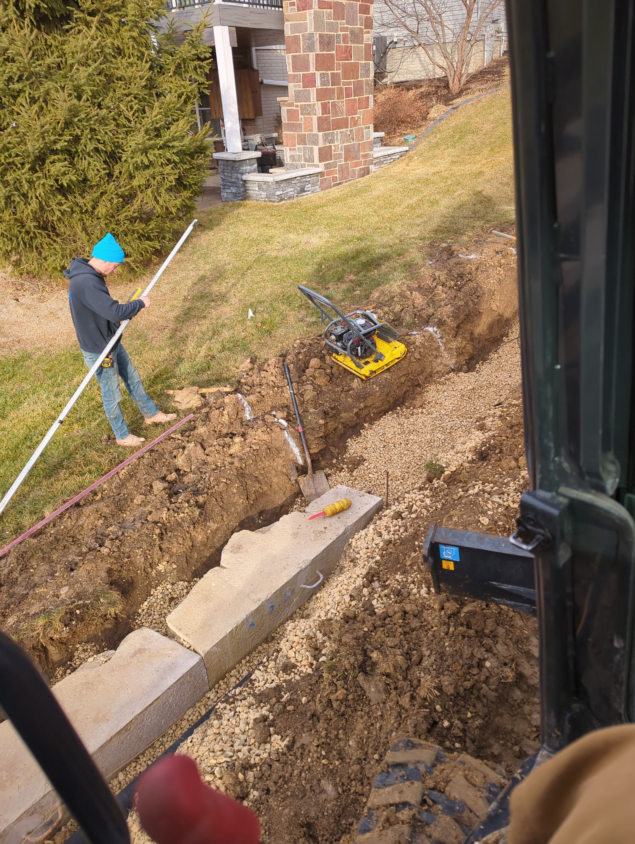 Retaining wall using Rosetta stone by ACE Waterproofing & Basement Solutions