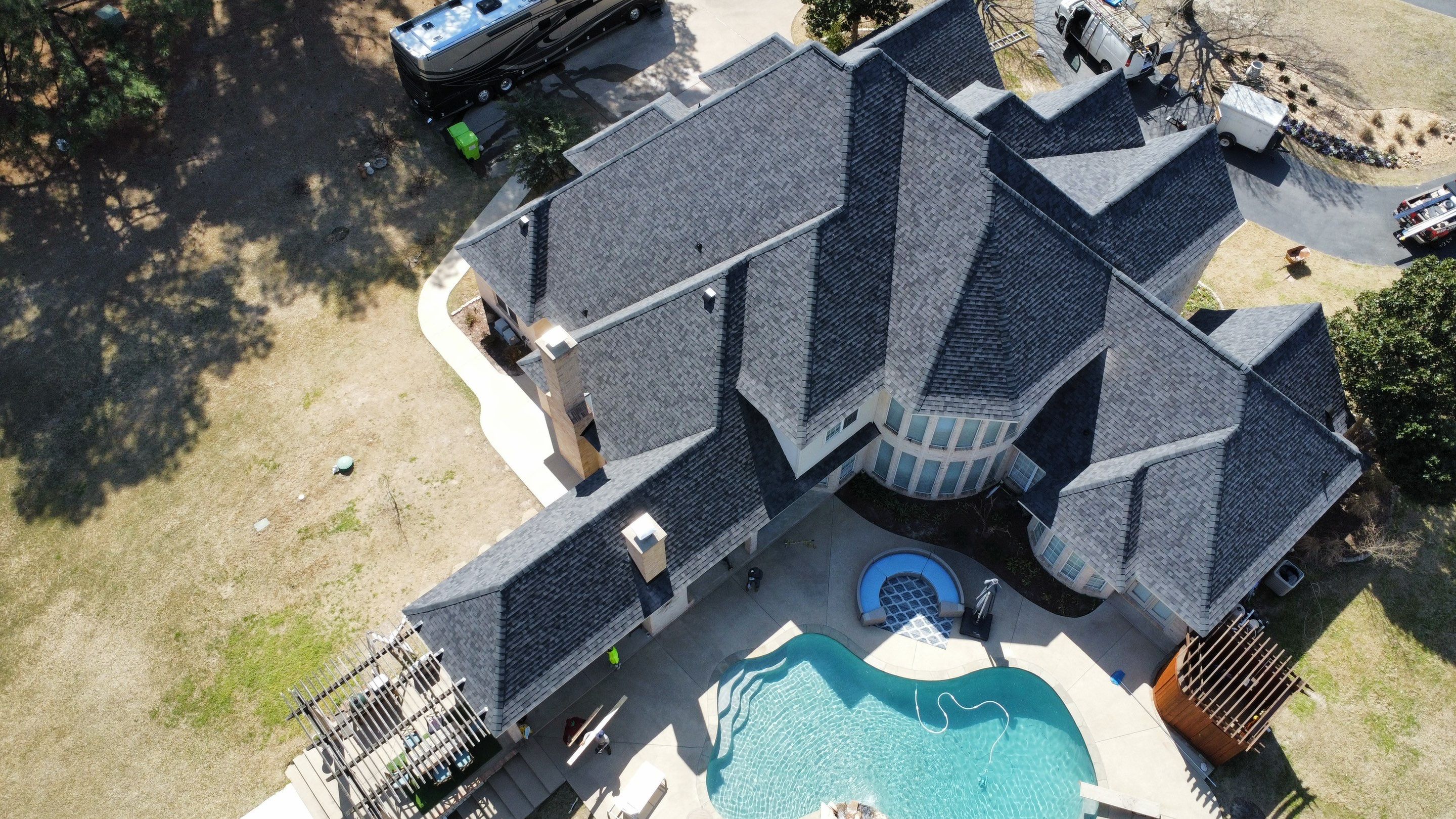 Landmark Moire Black by First Out Roofing 