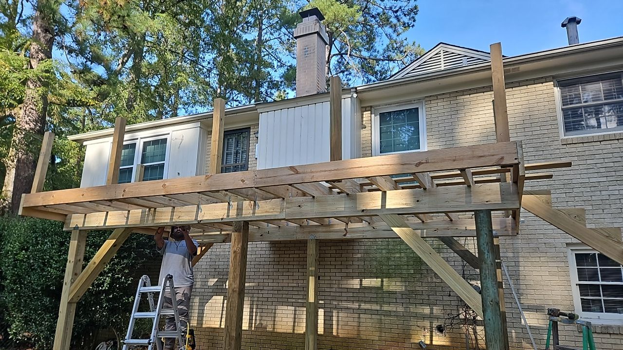 Split Rail Trail - Deck Installation  by Pillar and Pine