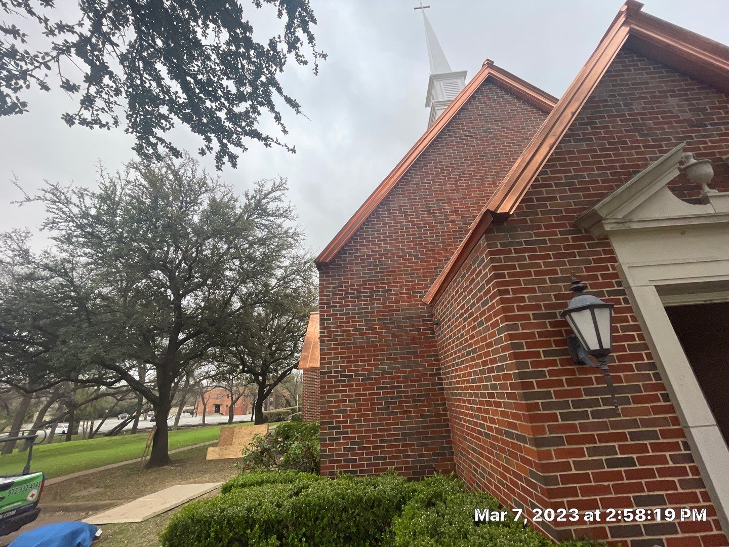 Custom Copper Standing Seam Roofing System  by Springtree Restoration 