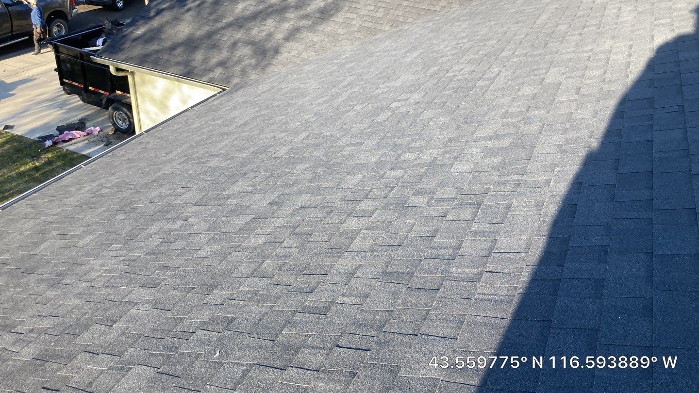 Nampa Idaho Single Level Residential Roofing Installation using Owens Corning by ID Roofing LLC