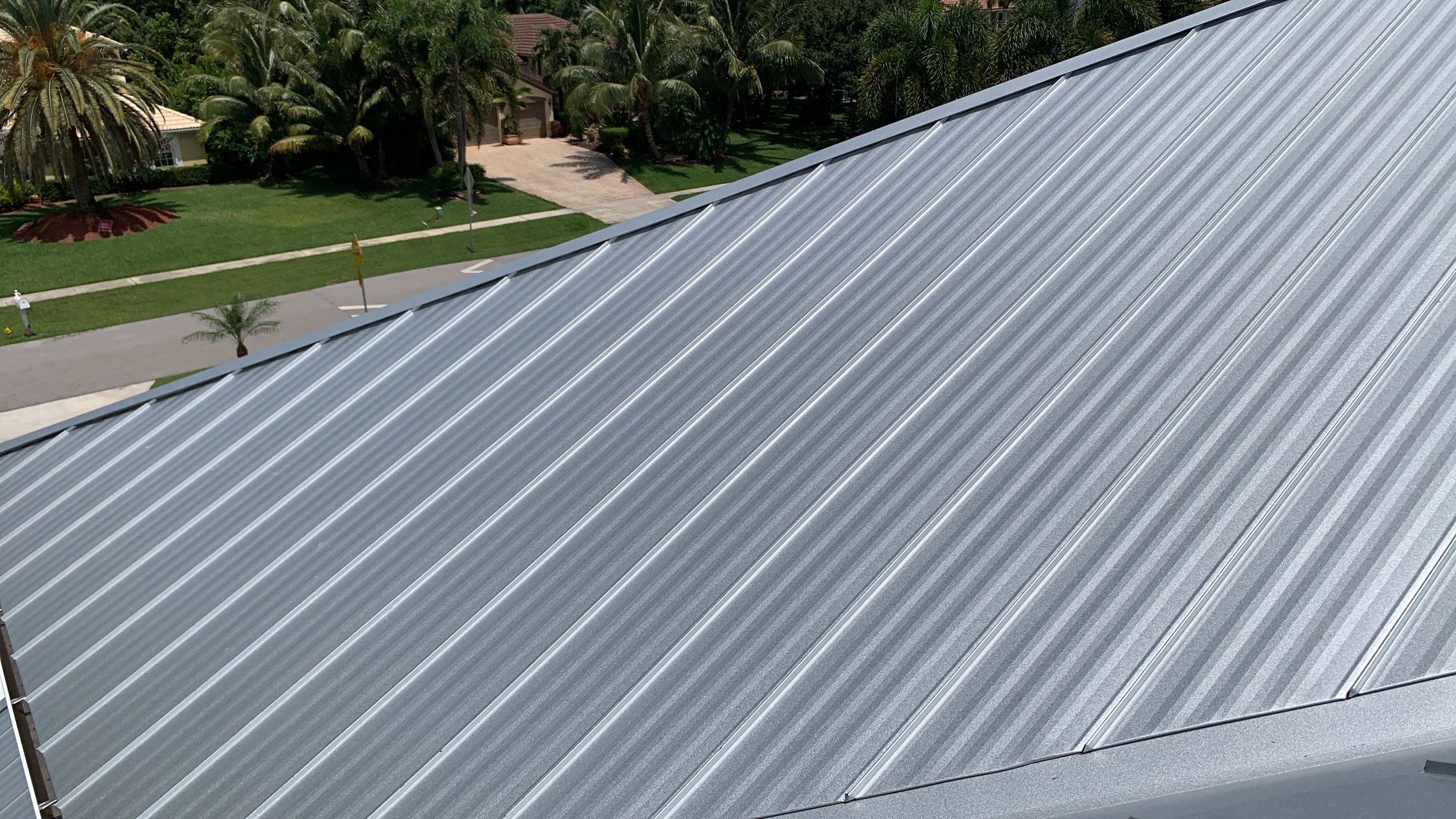Residential Roofing Installation using 1" Nail strip metal roof by BLUES BROTHERS ROOFING