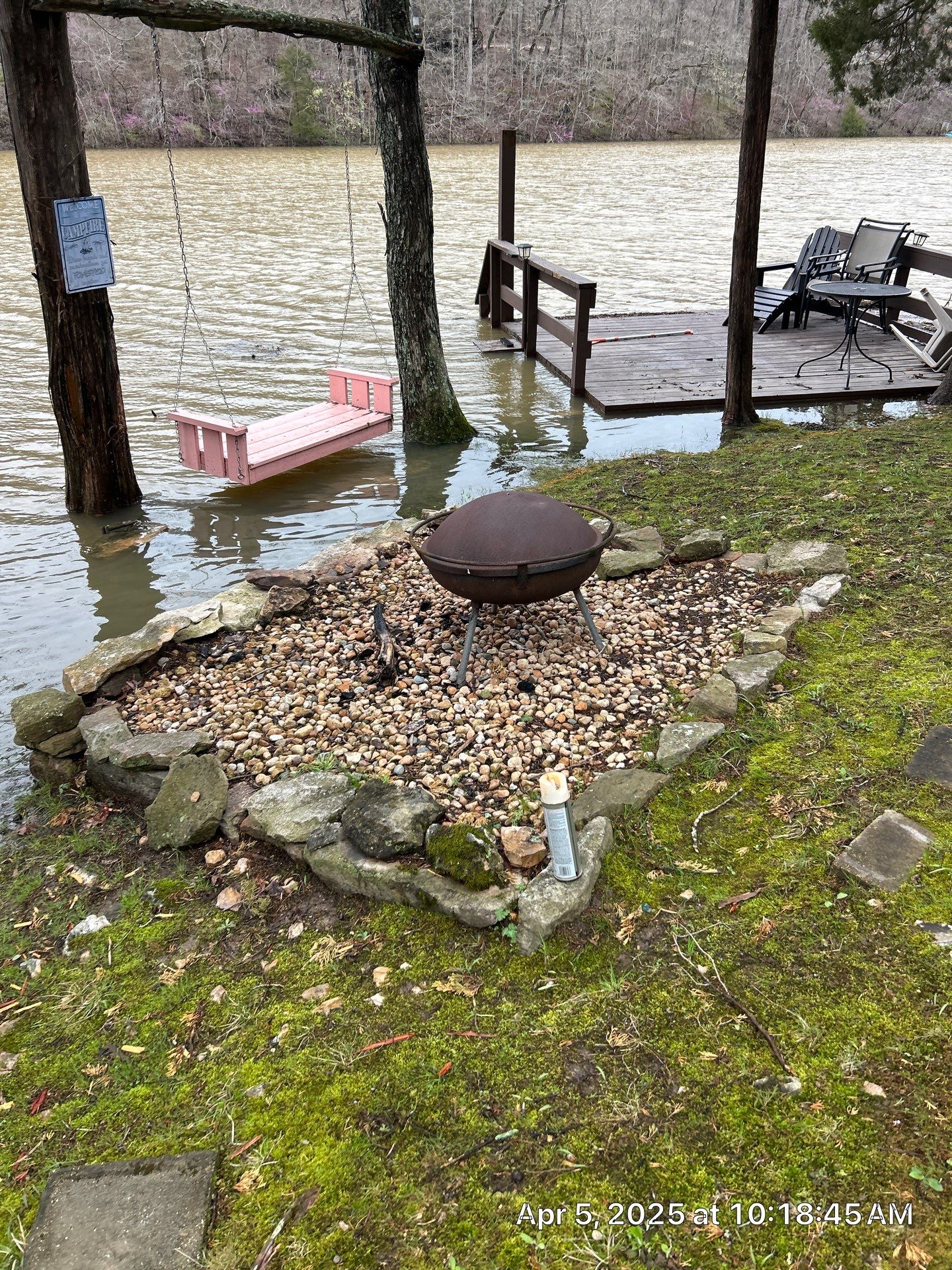 Lakeside Deck & Fire Pit by Loch Ness Landscaping, LLC