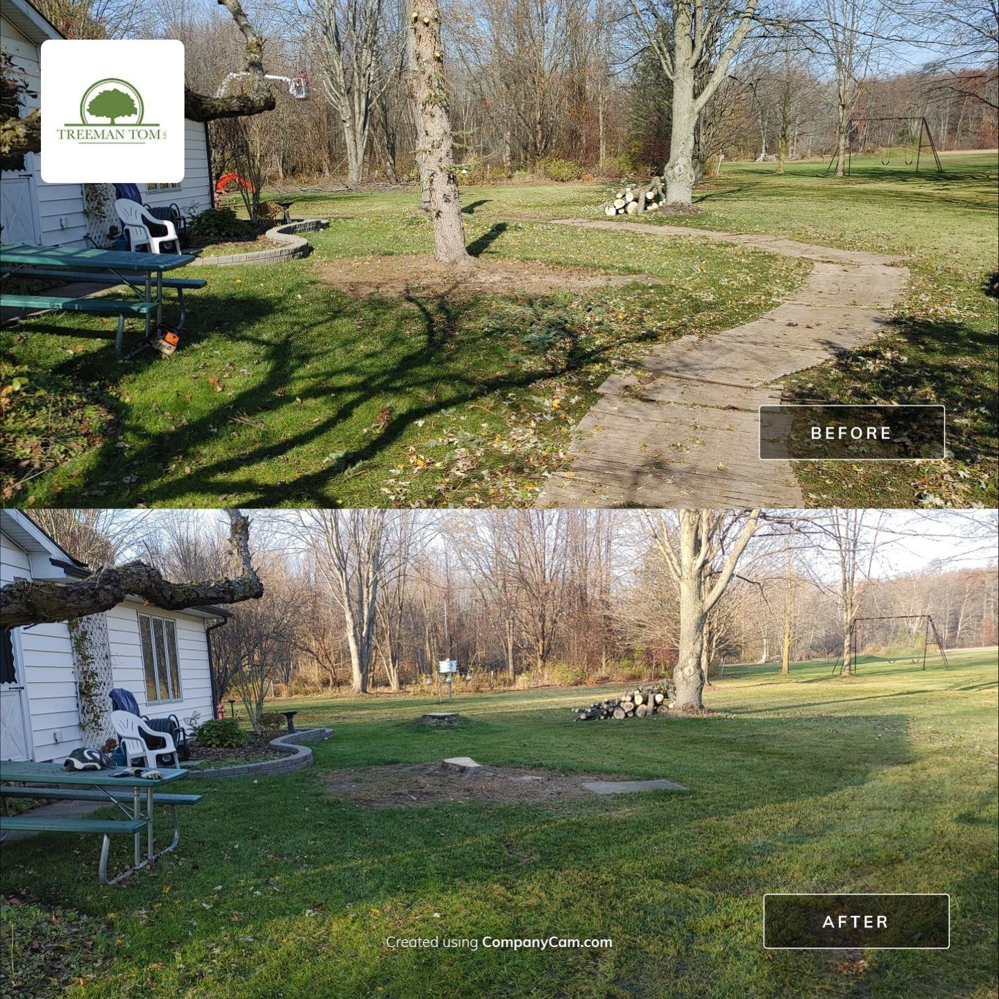 Tree Removal using Ground Protection  by Treeman Tom LLC