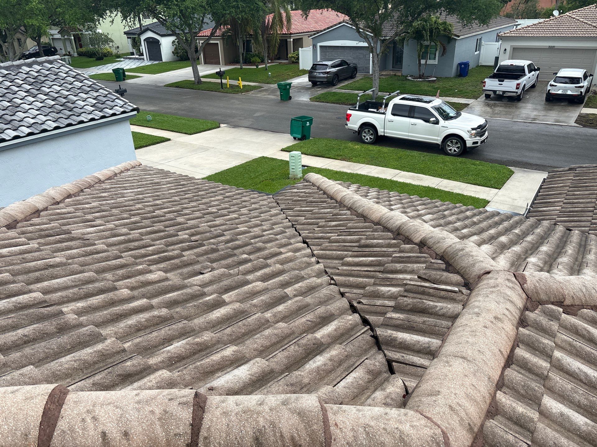 Residential Concrete Tile Roof Replacement and Deck Repair in Miramar by Aastro Roofing