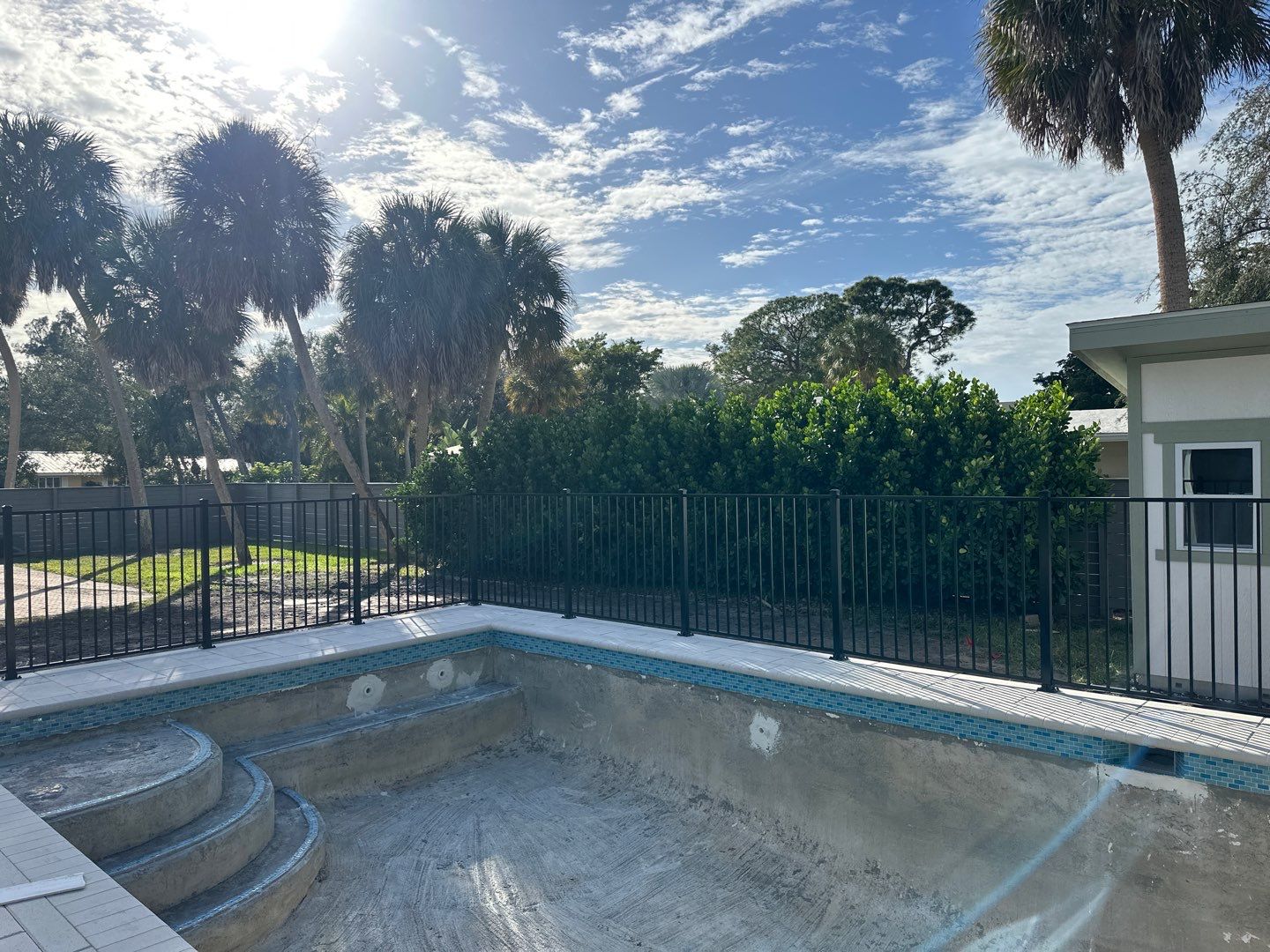 Aluminum Fence Installation using Black 3 Rail Aluminum Fence by Asap fence and gates, LLC