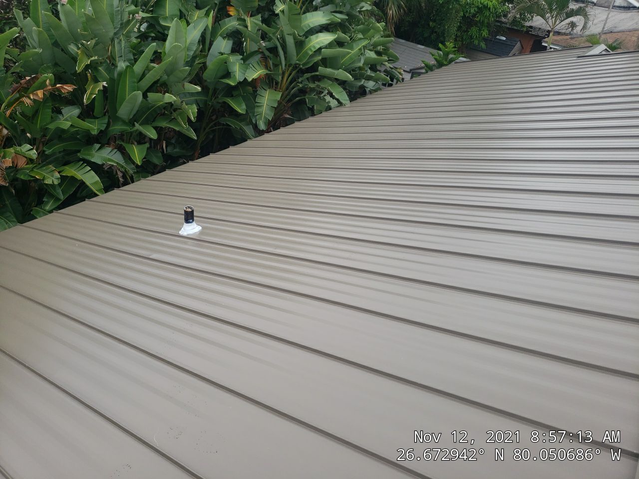 Residential Roofing Installation using 1" Nail strip metal roof by BLUES BROTHERS ROOFING