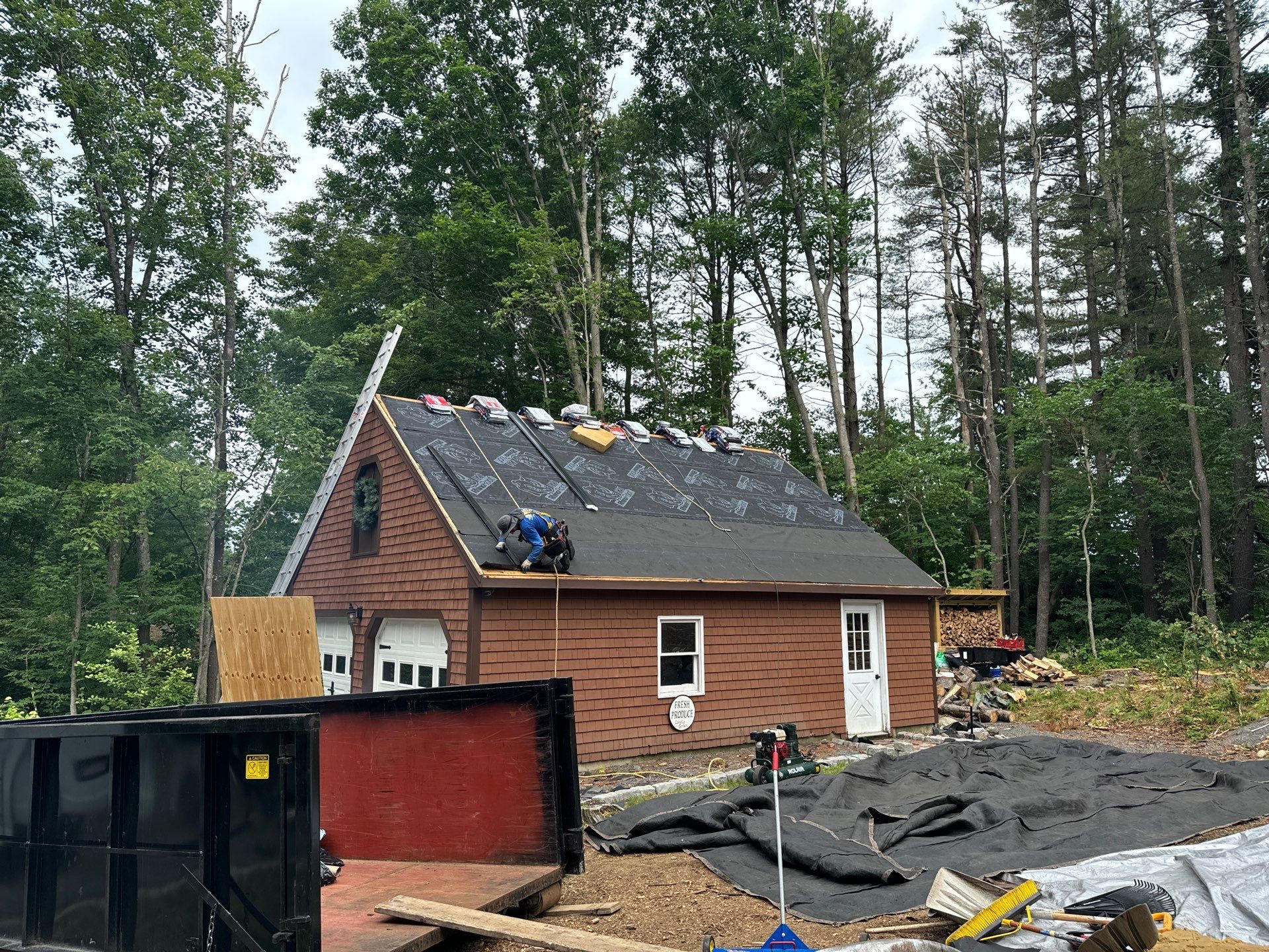 Garage Roof in South Berwick, ME by Tall pine roofing