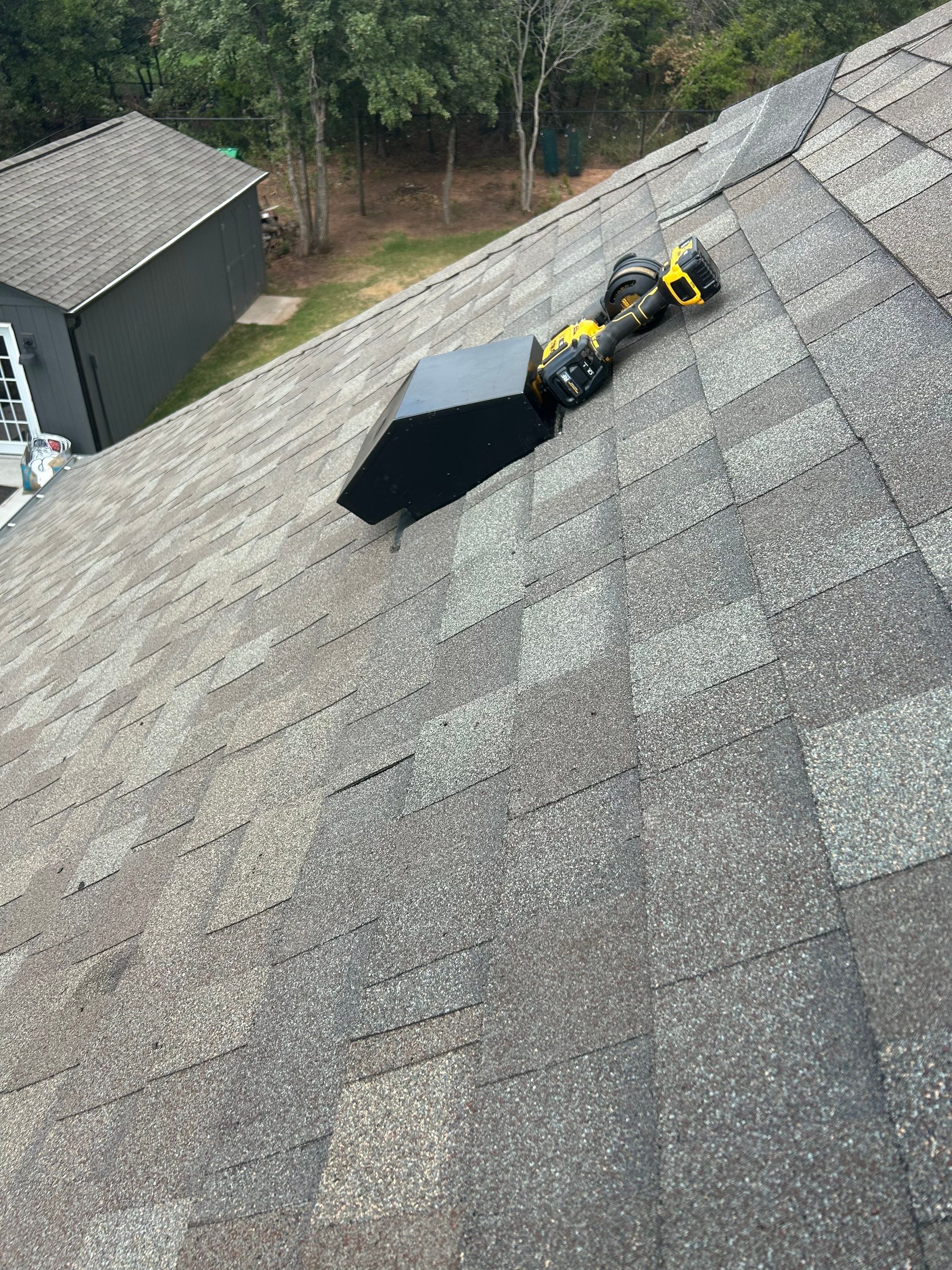 roof repair & box vent replacement in Guthrie by McCann's Roofing and Construction