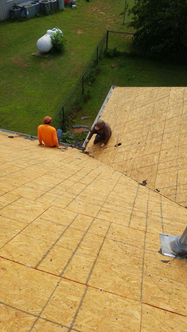 Reroof using GAF HDZ Weathered Wood by Castillo Roofing