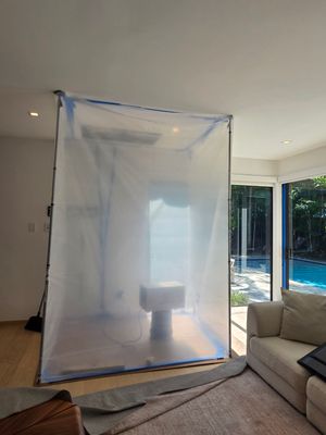 Flat Roof Silicone Coating and Interior Water Damage Restoration in Miami
