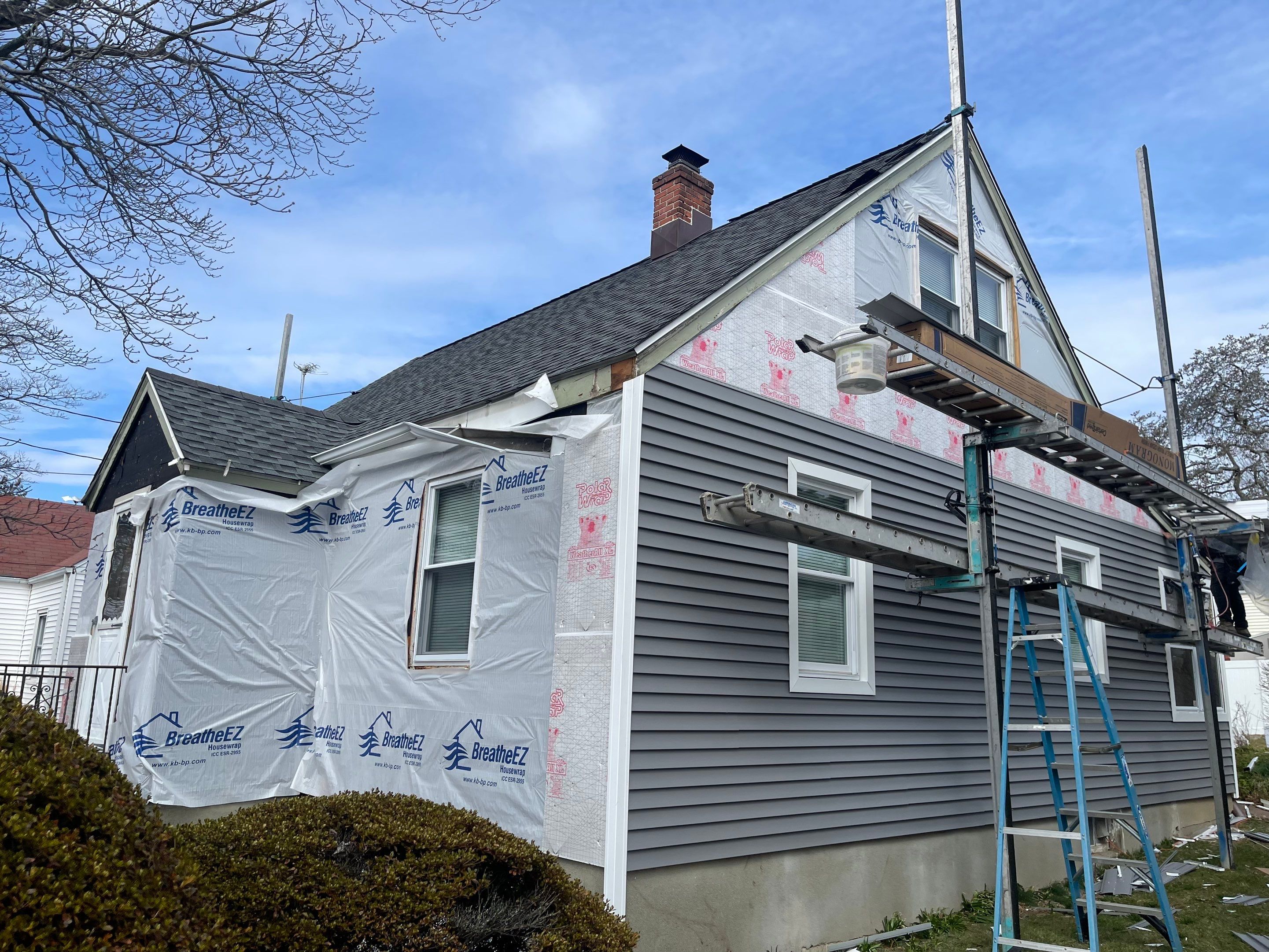 Siding Installation using Certainteed Monogram Charcoal Gray by A Plus Exterior