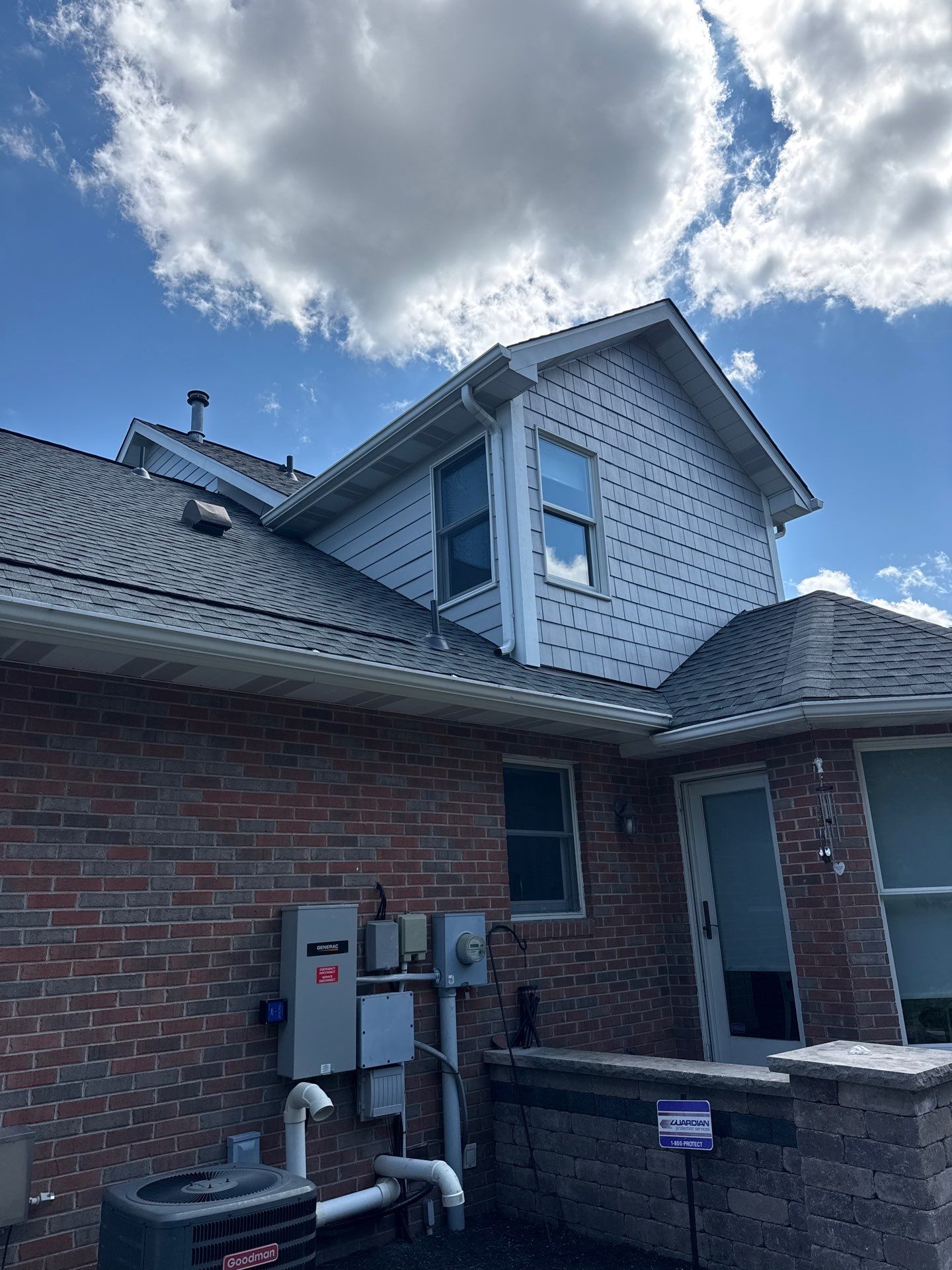 Full Roofing Replacement and Gray Shake Hardie Siding Installation in Butler by Cousins Roofing Siding & Decks