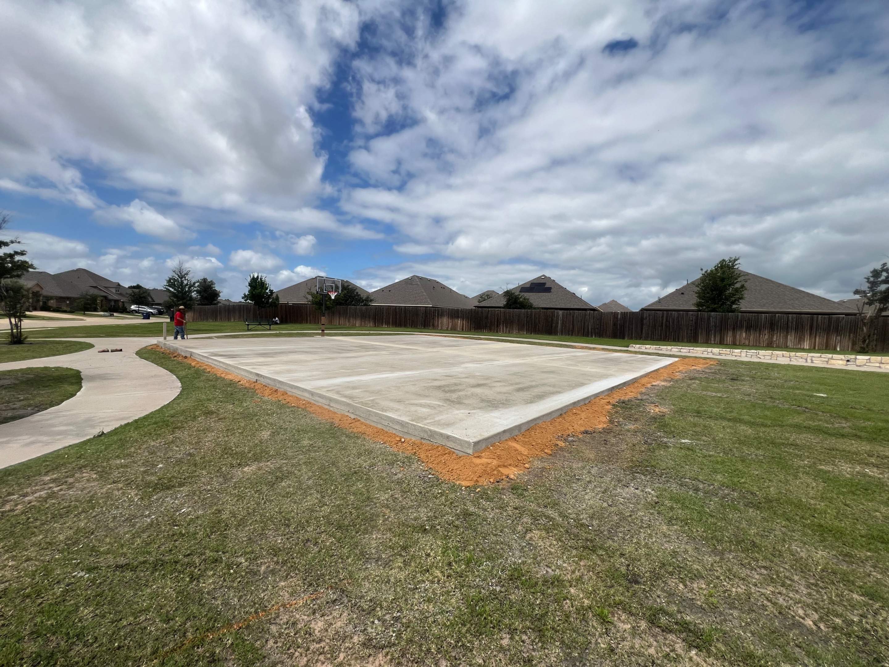 Vintage Meadows Basketball Court in Forney by Rodriguez Concrete Construction