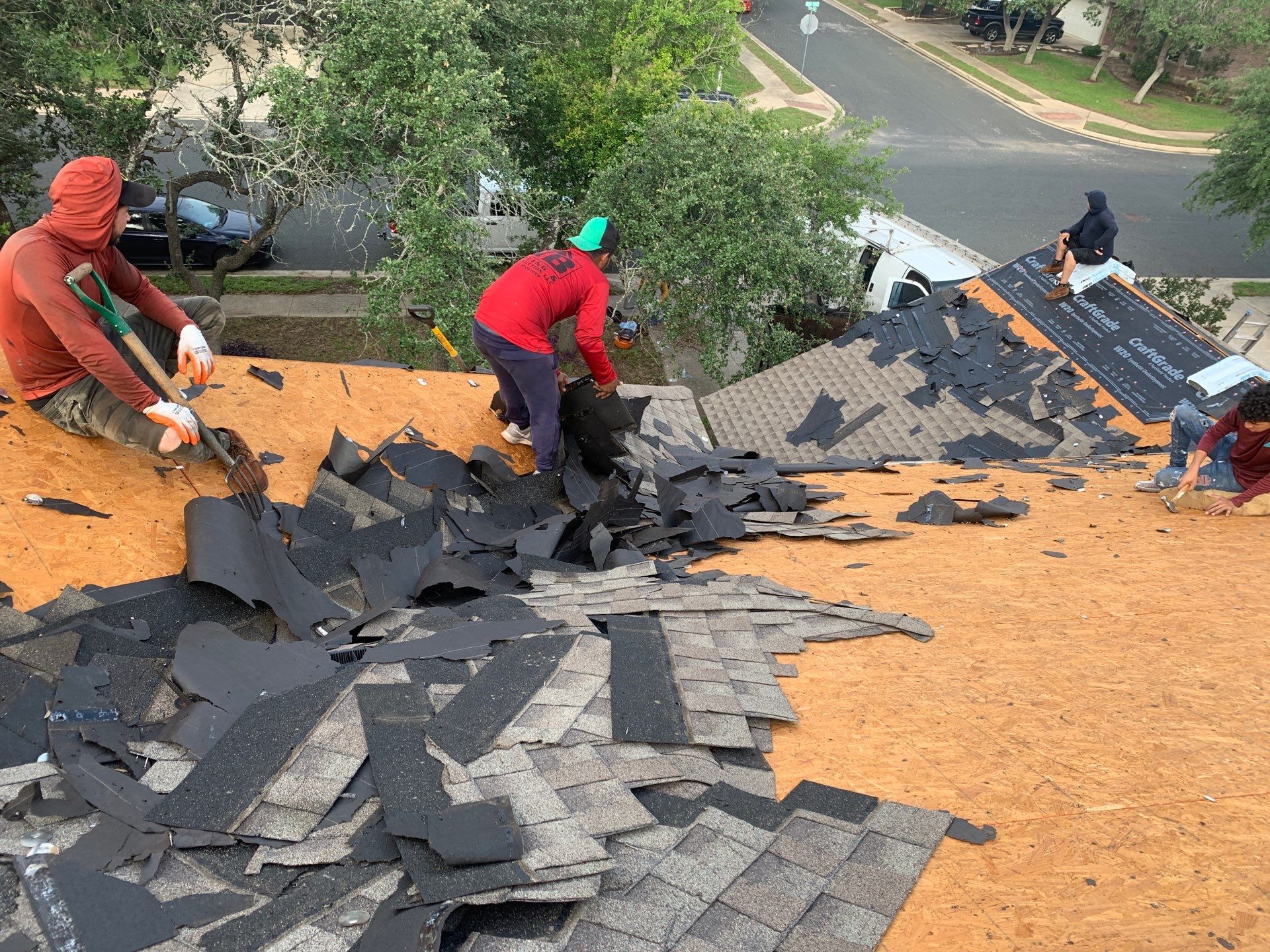 Full Architectural Shingle Roof Replacement and Decking Repair in Cedar Park by Caliber Restoration LLC