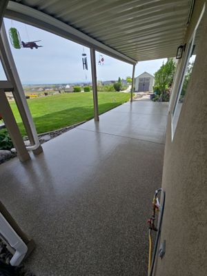 Patio and Walkway Coating Transformation Using Trail Mix in Pasco