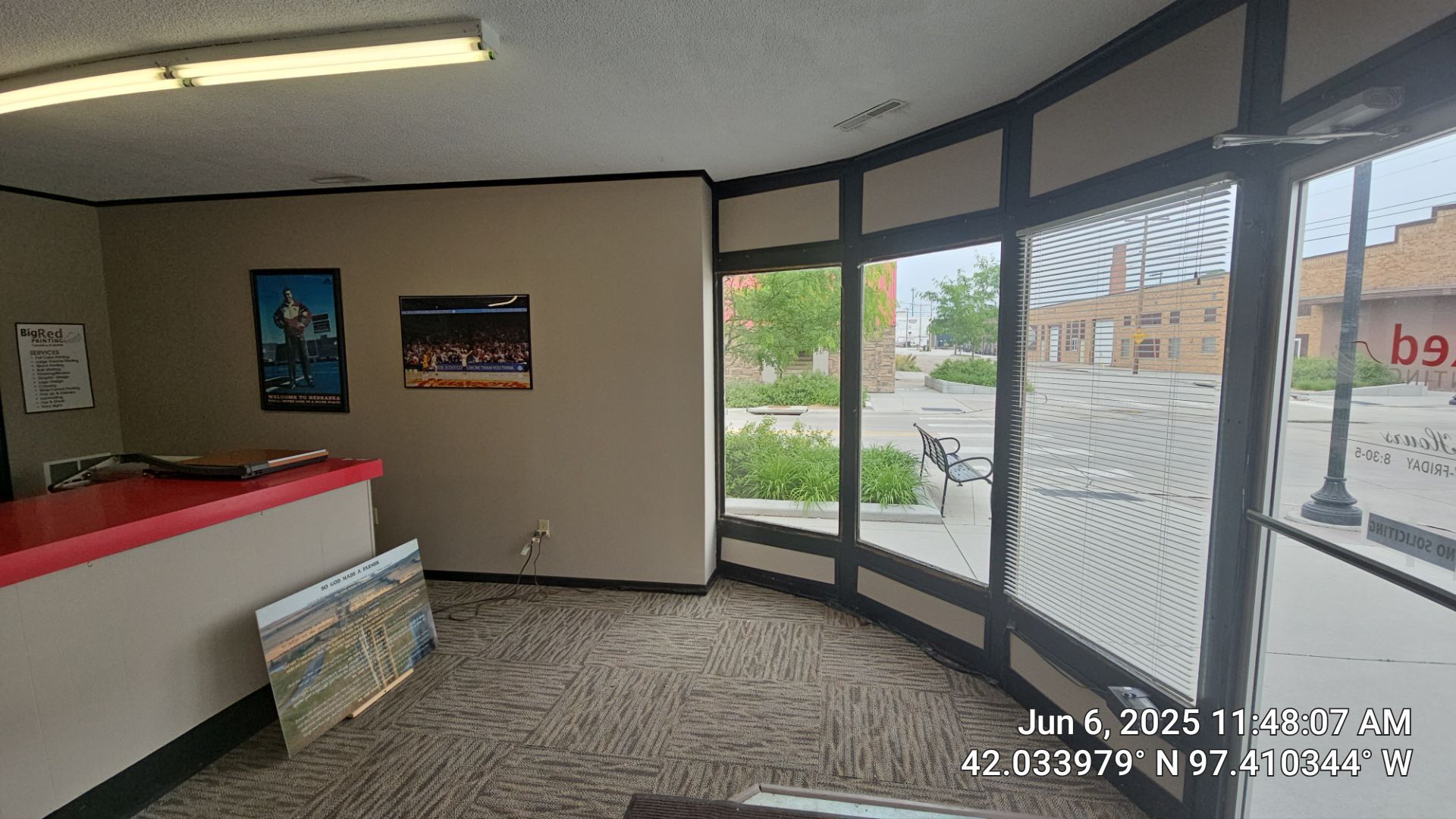 Updated Store Front for Big Red Printing by Abe Electric 