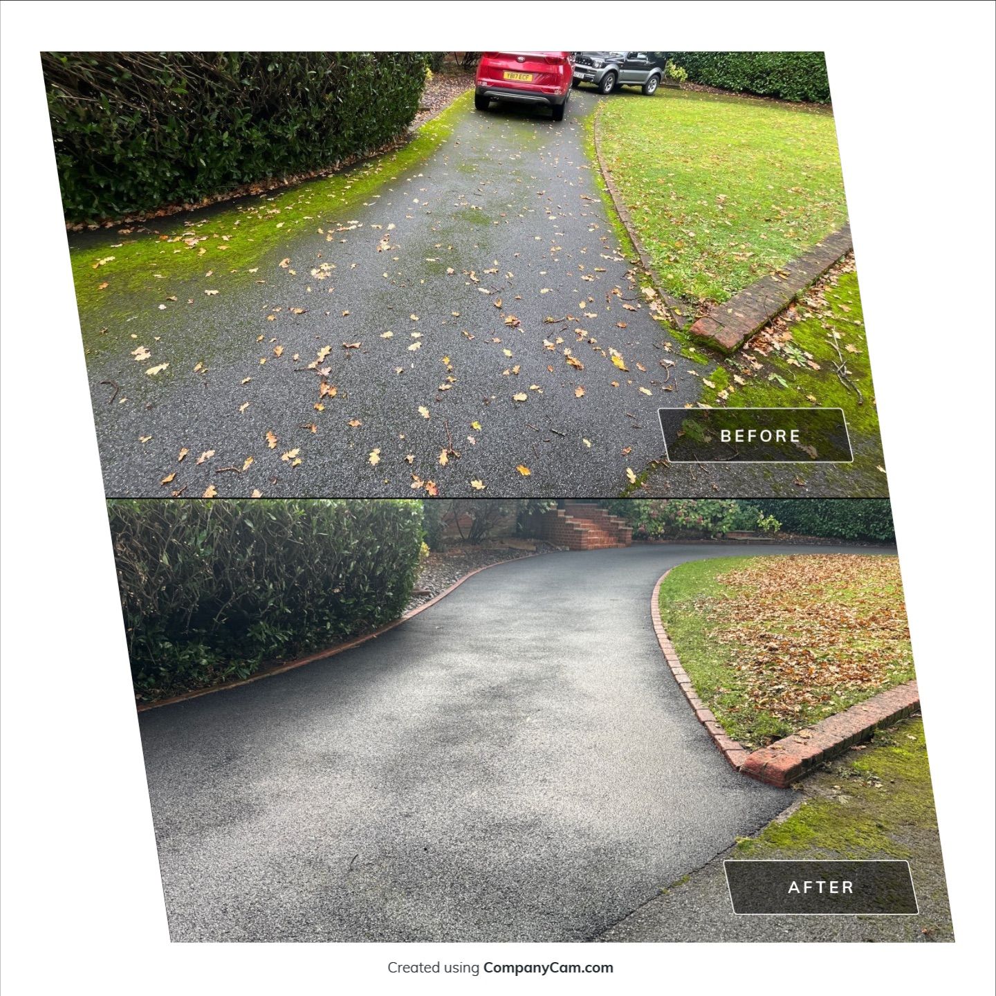 Driveway and Rockery clean using Honda 15lpm Low Pressure Washing Machine by Ges Exterior Cleaning ltd