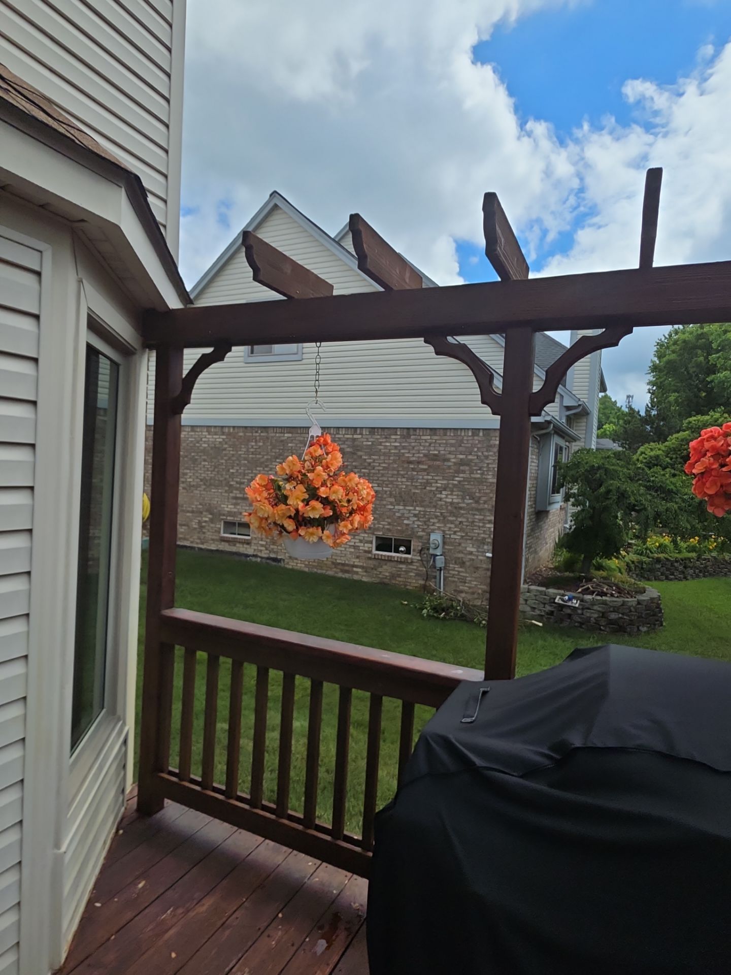 Custom Deck and Pergola Staining in New Baltimore by Top Shelf Painter