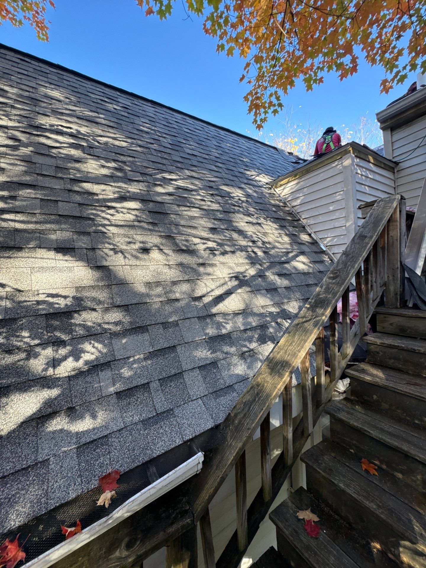 Full Roof & Porch EPDM Replacement with Skylight and Chimney Repairs by Mighty Dog Roofing of Greater Middlesex County