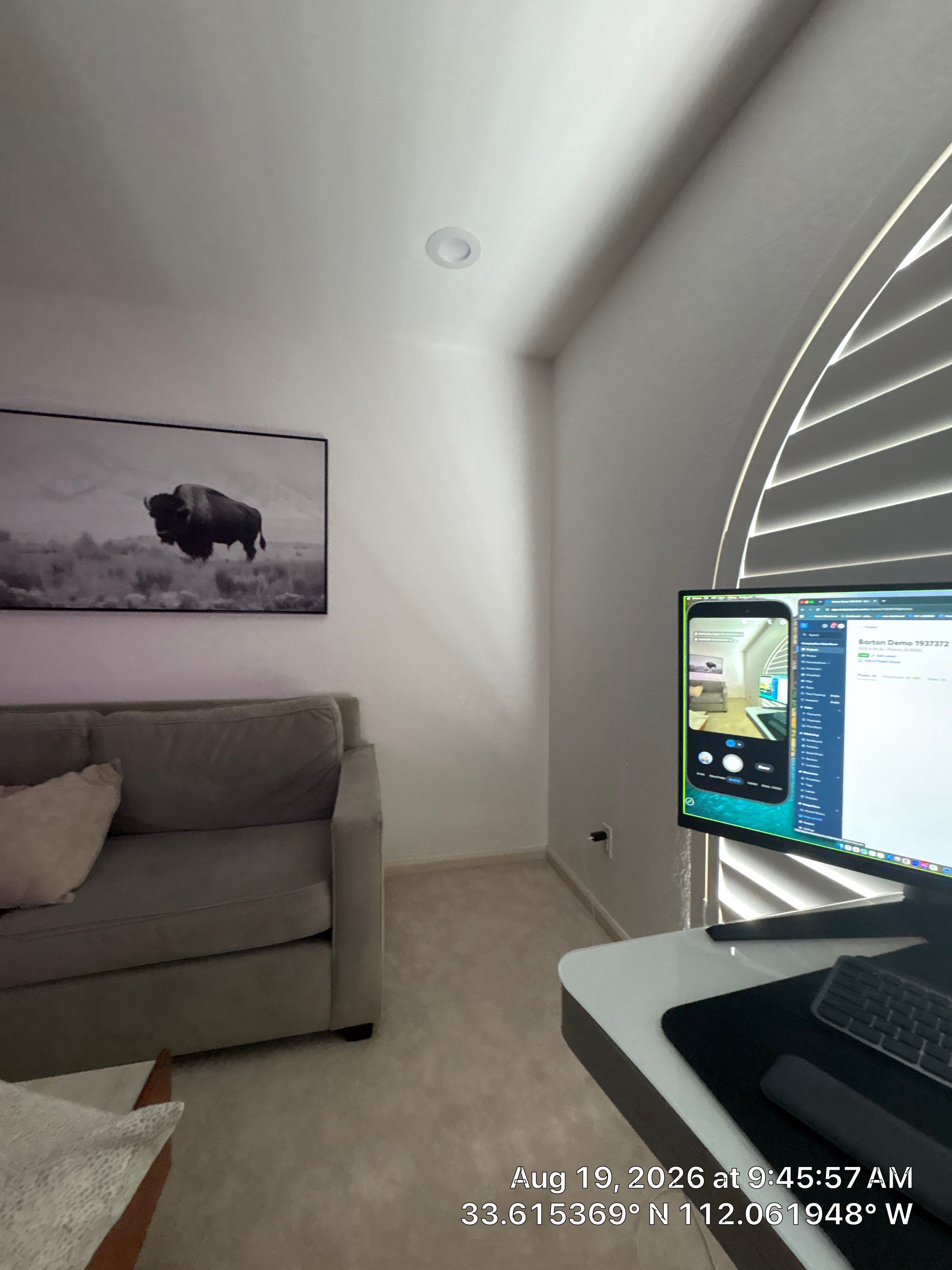Phoenix Home Office Renovation with Arched Plantation Shutters by CompanyCam Sales Demo