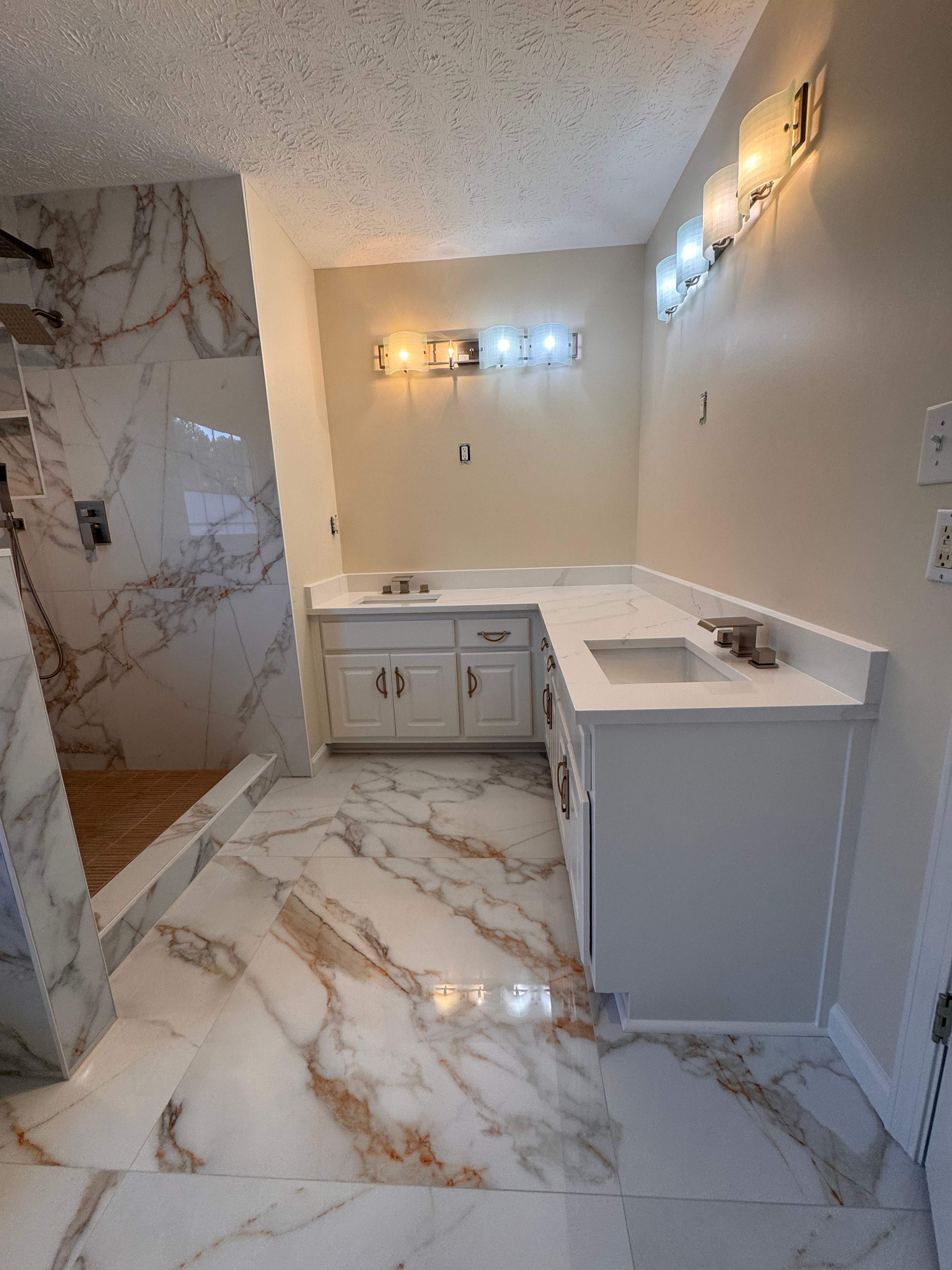 Master bathroom renovation by Prudencio