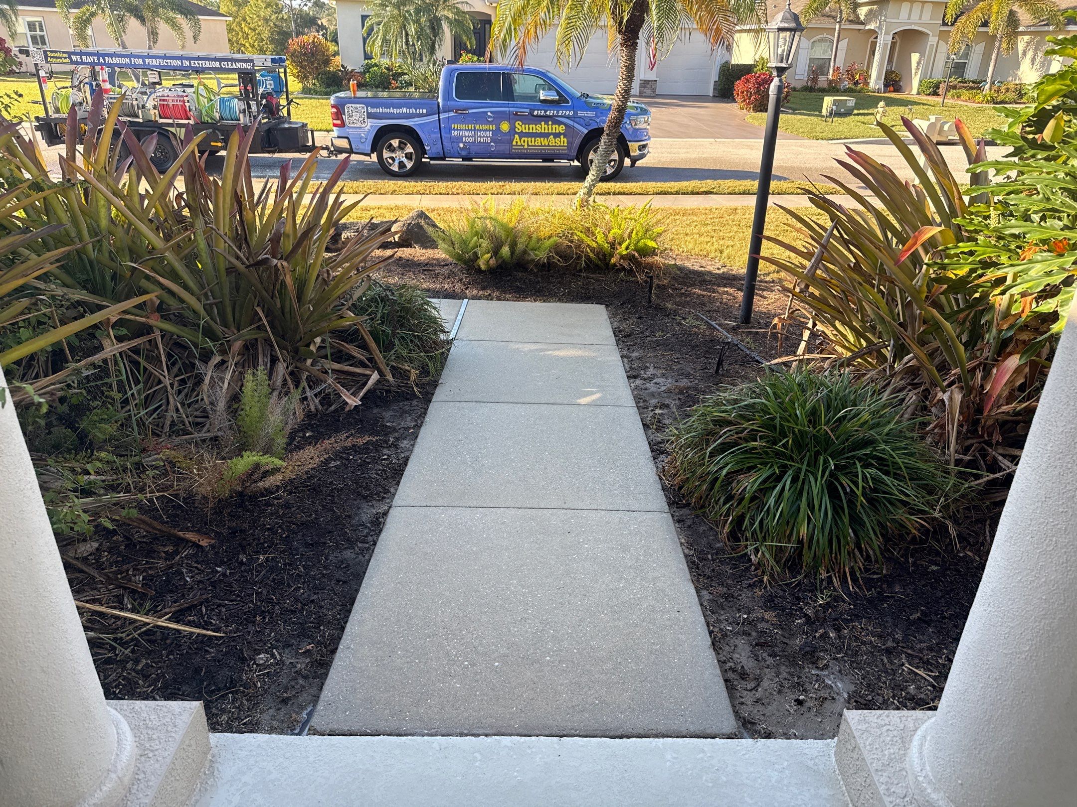 Driveway & Walkway Cleaning Project | Northwood Park, Palmetto FL by Sunshine AquaWash