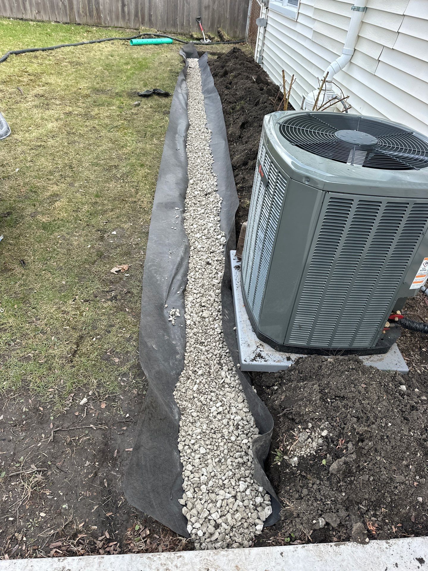 French drain and Sump pump reroute to flo well by A&N