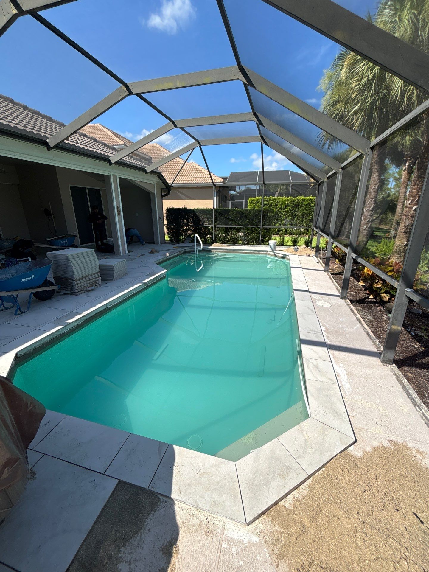 Porcelain Pool Deck - Colonial Country Club by Old Town Pavers Llc