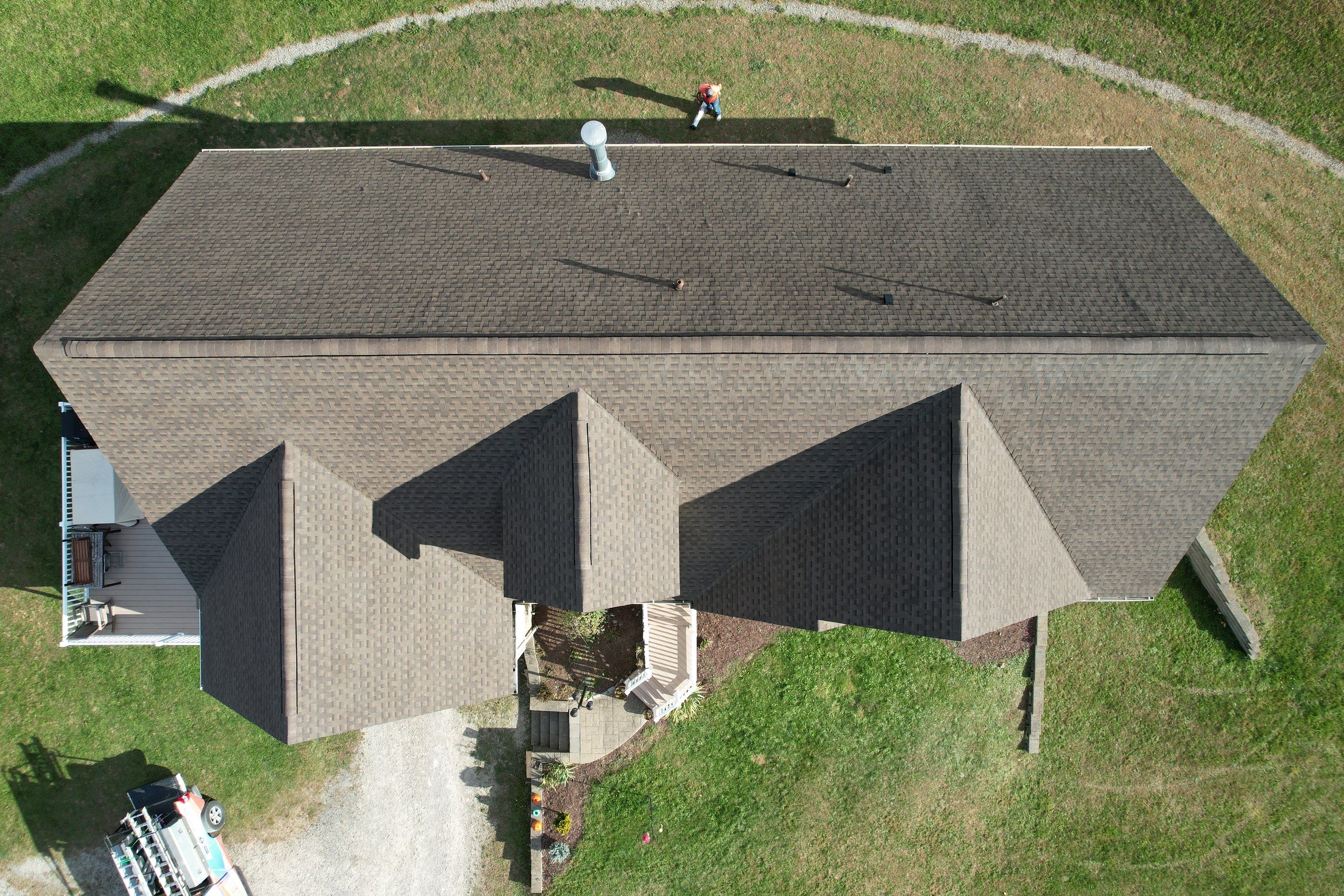 Residential Roofing Installation using GAF Timberline HDZ Barkwood by Rainstoppers Roofing