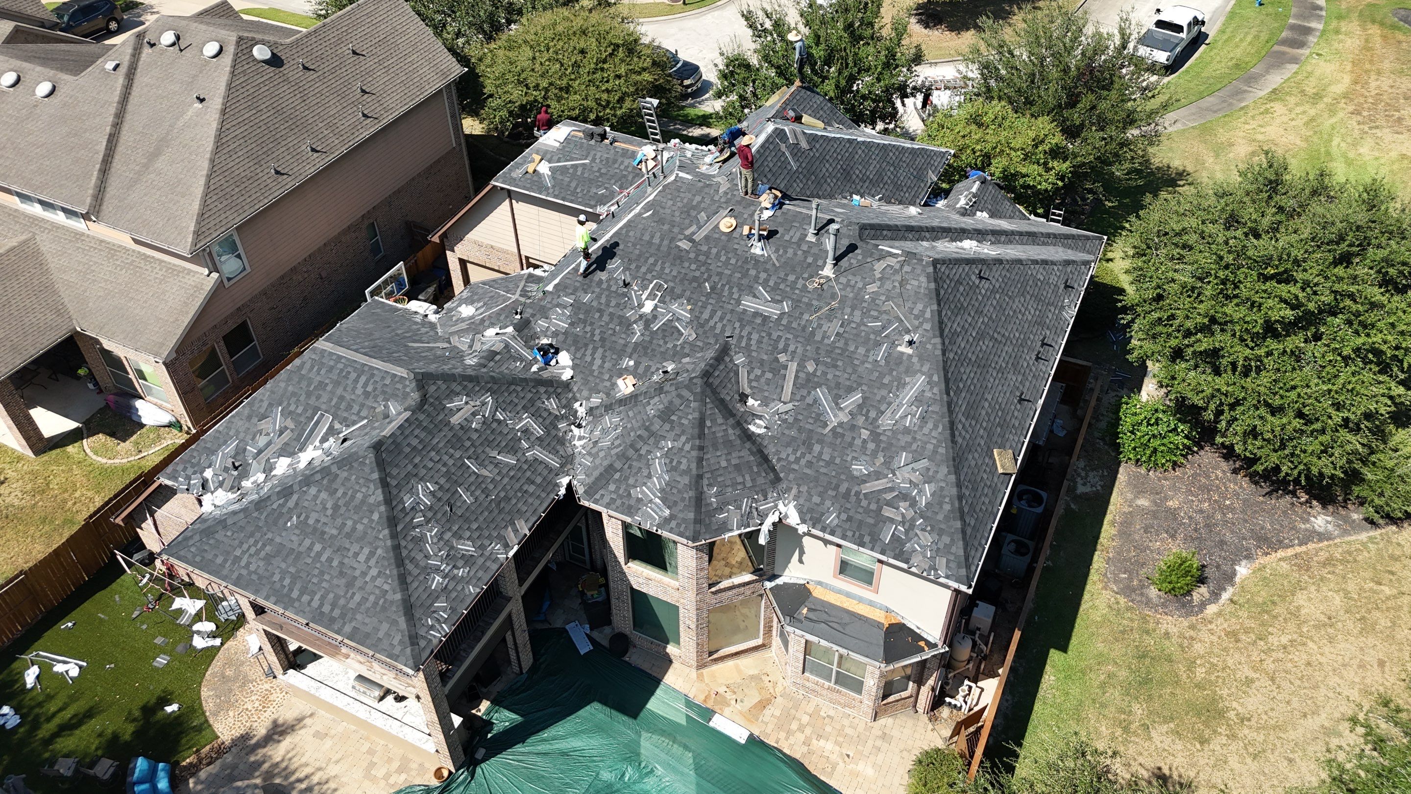 Residential Roofing Installation using IKO Dynasty by Core Four Roofing