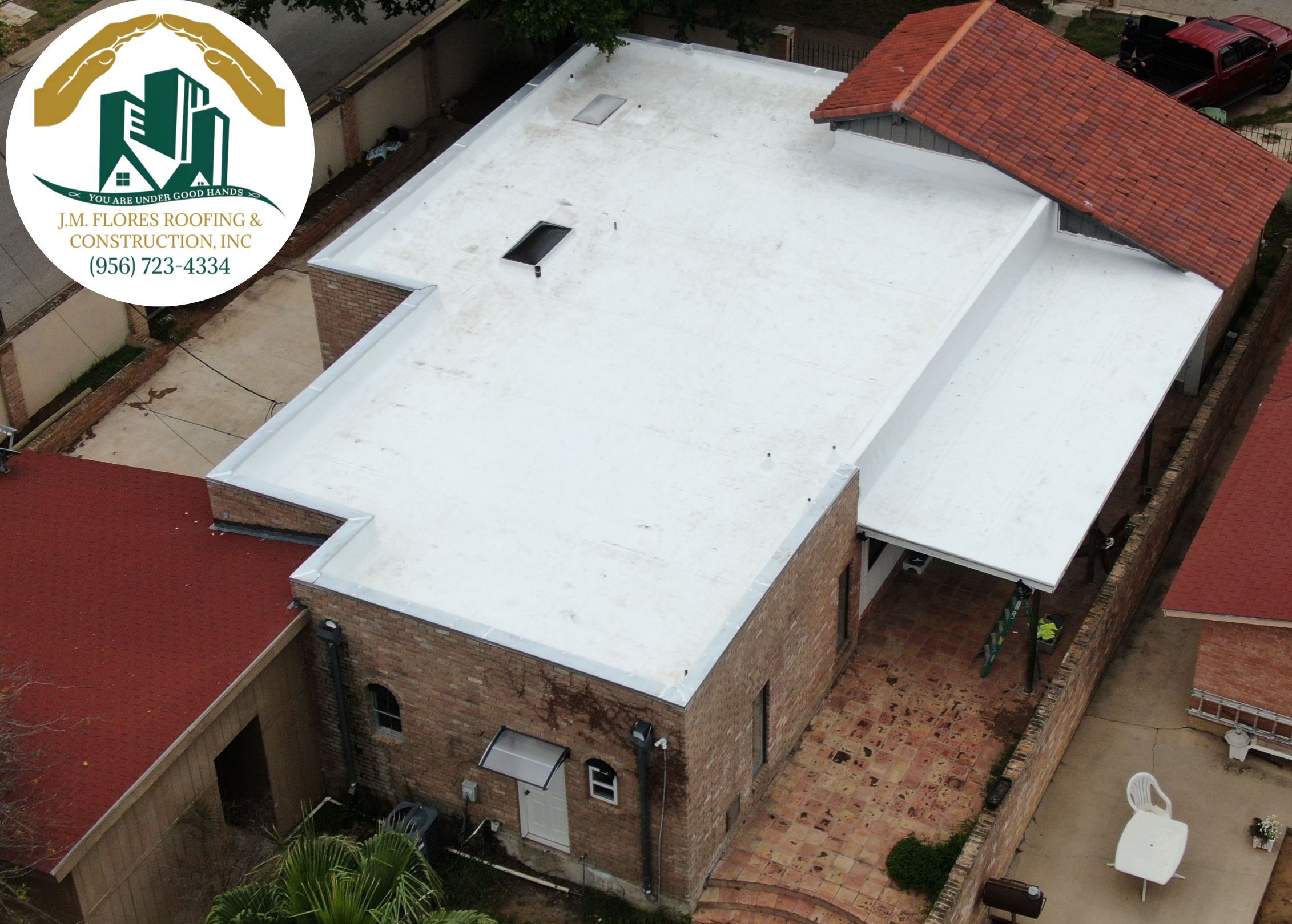 Residential Roofing Installation using Thermoplastic Polyolefin - GAF  by JM Flores Roofing & Construction, Inc