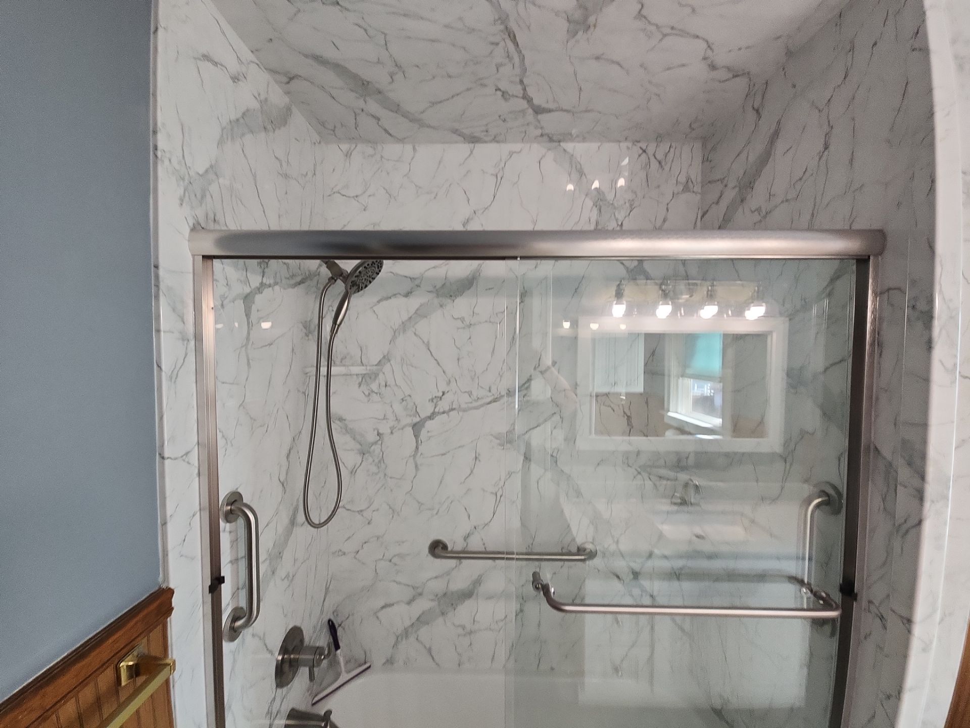Phase II: Santorini White with Brushed Nickel by Rome Bath Remodeling