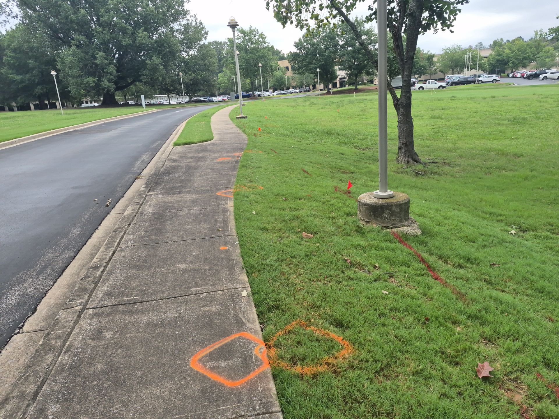 Private Utility Locating and Marking for Collierville Commercial Campus by Alsip Locating Service, LLC