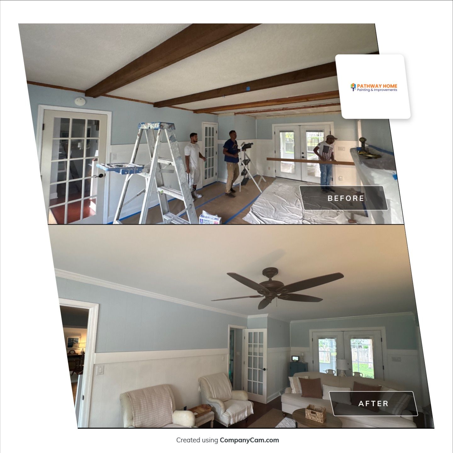 Exterior Painting & Interior Ceiling Makeover in Summerville's Kings Grant by Pathway Home Painting & Improvements