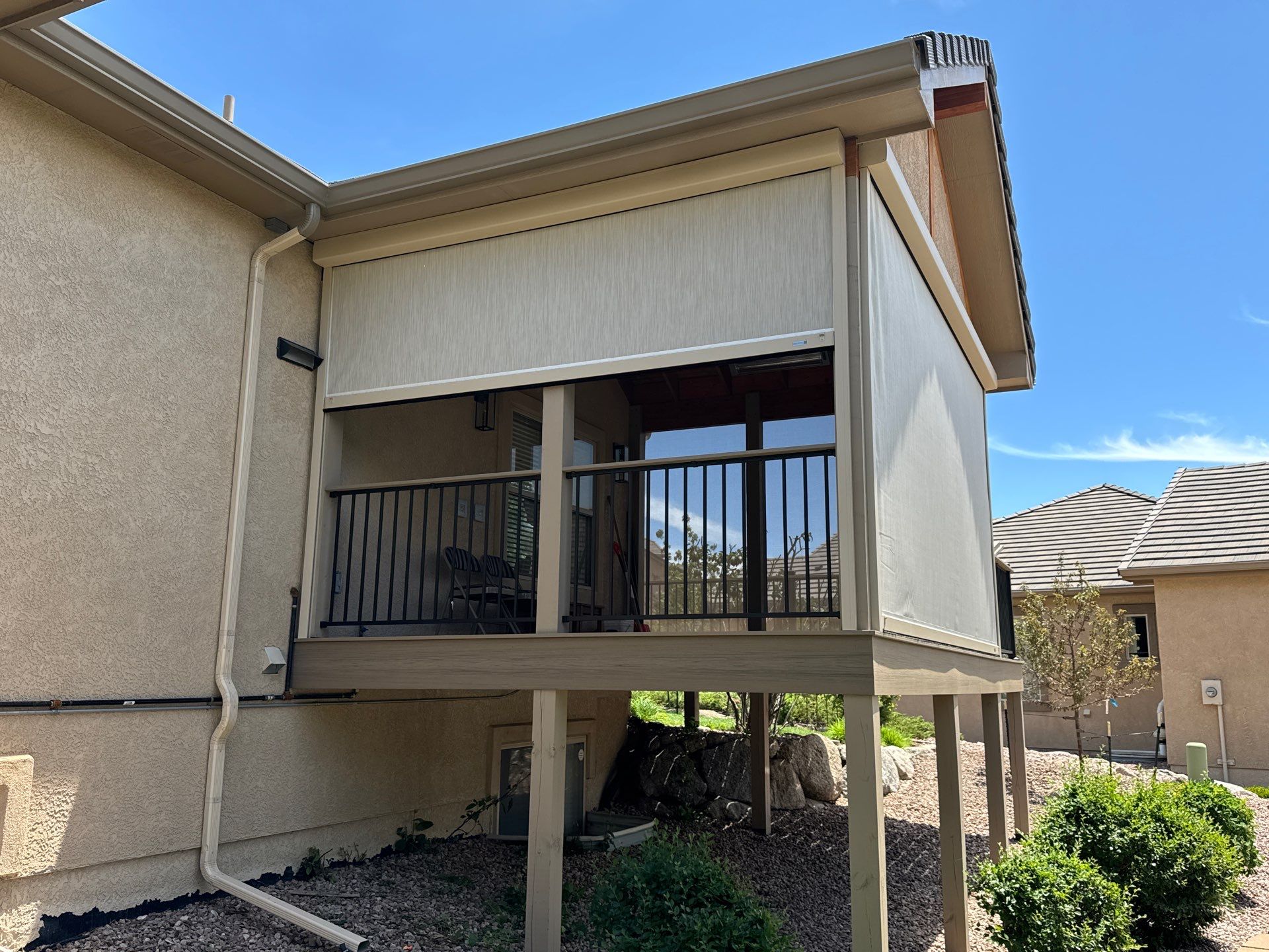 Motorized Screens using Progressive MagnaTrack Screens by Outdoor Solutions Colorado