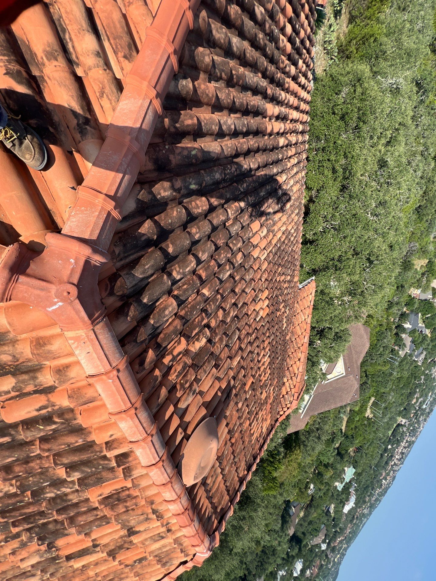 Tile Roof Wash Project in San Antonio by Bright Choice