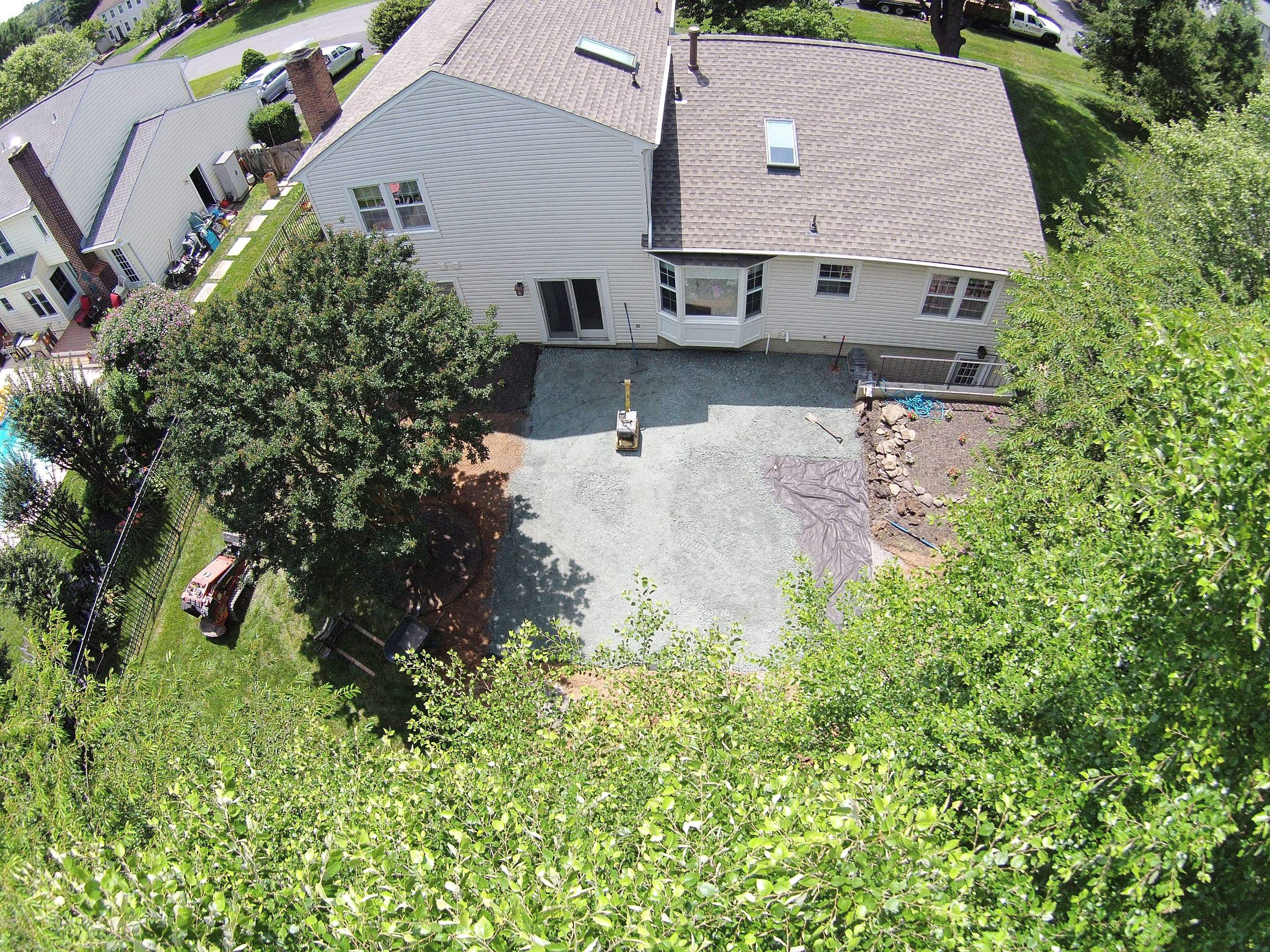 Backyard Transformation using Techo-Bloc Pavers by The Smet Companies, LLC