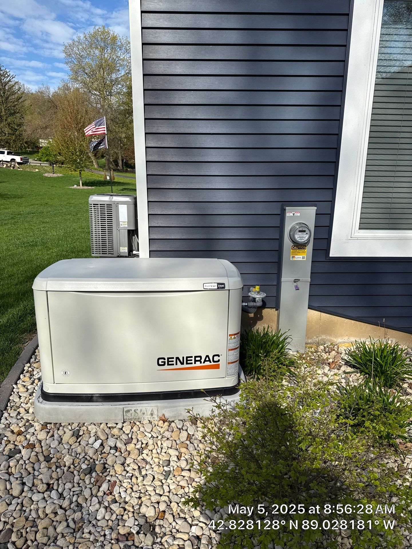 22kW Generac installed in Edgerton, WI by GSHA Services LTD