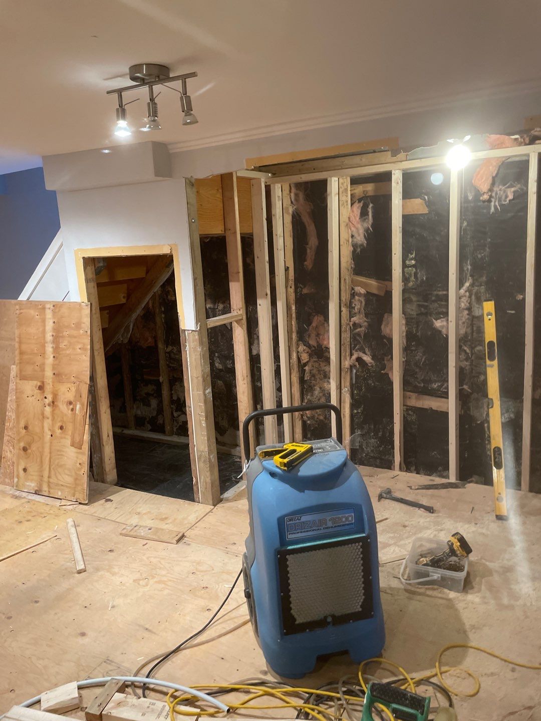 Basement finishing after flood by Eco-Nature Construction Inc.