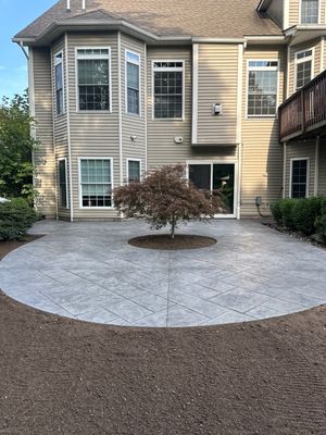 Majestic ashlar stamped concrete patio 