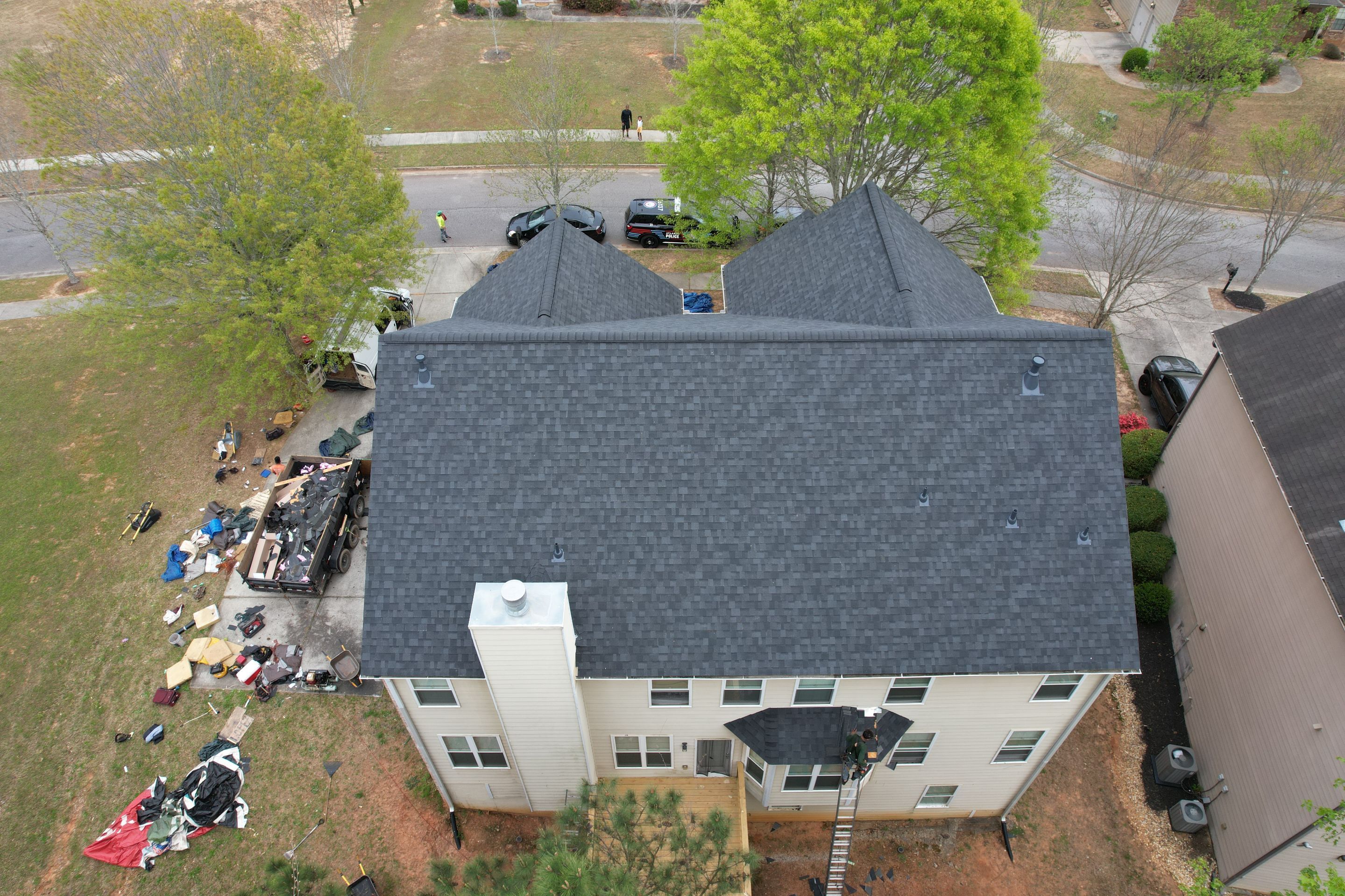 Residential Roofing Installation using Owens Corning Onyx Black by Inspector Roofing and Restoration