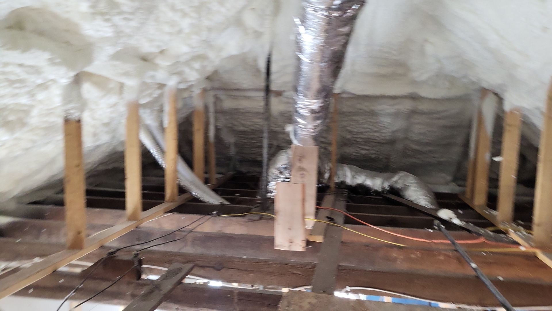 Interior spray foam application by SPF Services 
