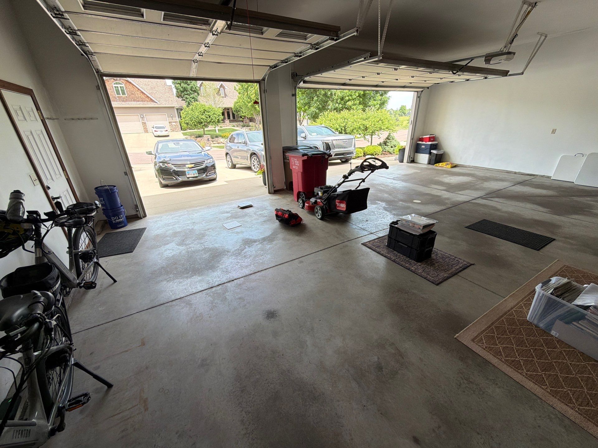 Coyote Garage Floor Coating in Sioux Falls by Select Painting, Coatings & Garage Cabinets