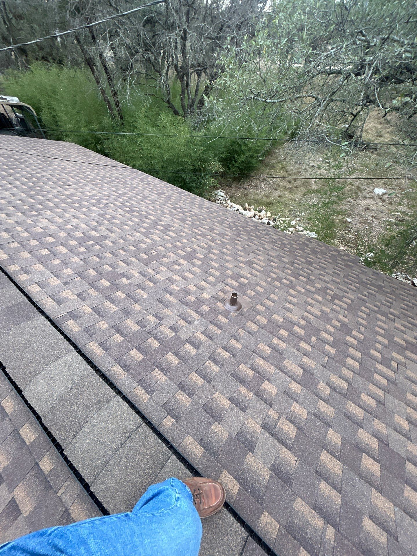 Residential Roof Replacement using GAF - HDZ - Barkwood by Action Exteriors Austin