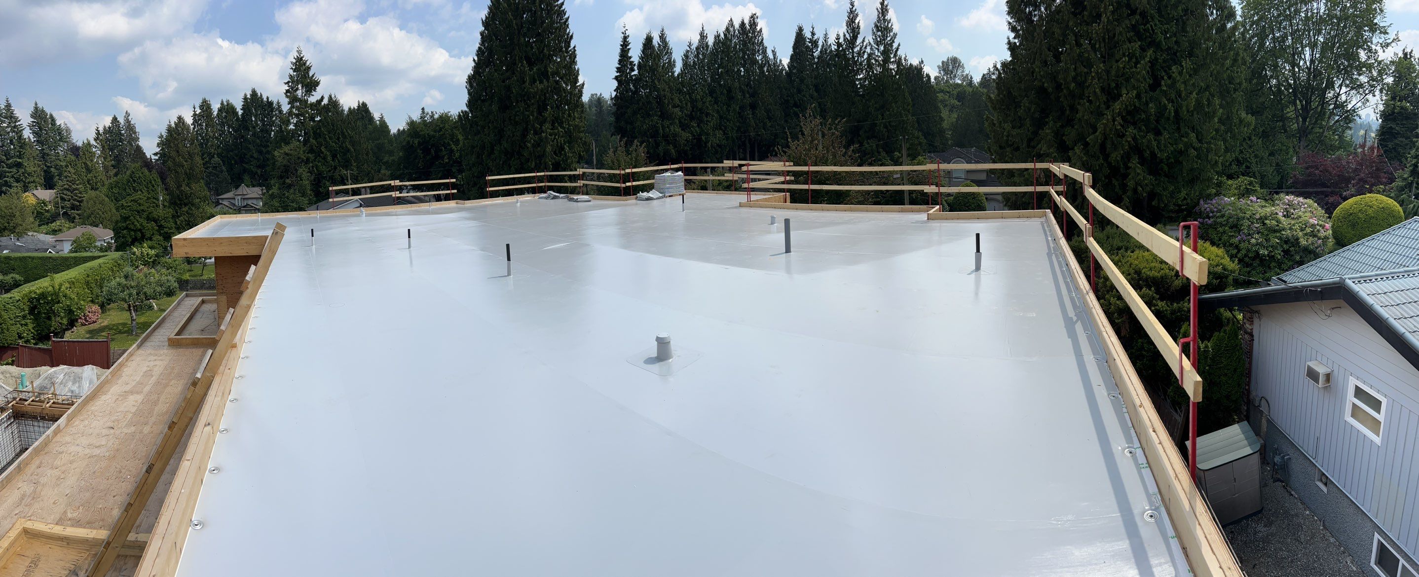 Residential Roofing Installation using Durolast roofing membrane by Top Notch Roofing Inc