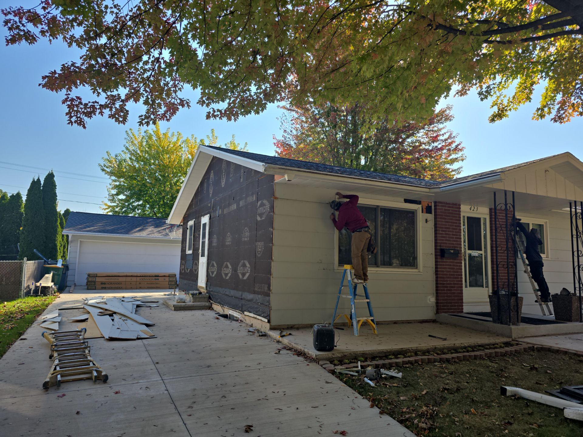 Siding Replacement with Vinyl Siding in Granite Gray by Gellings Roofing and Siding LLC