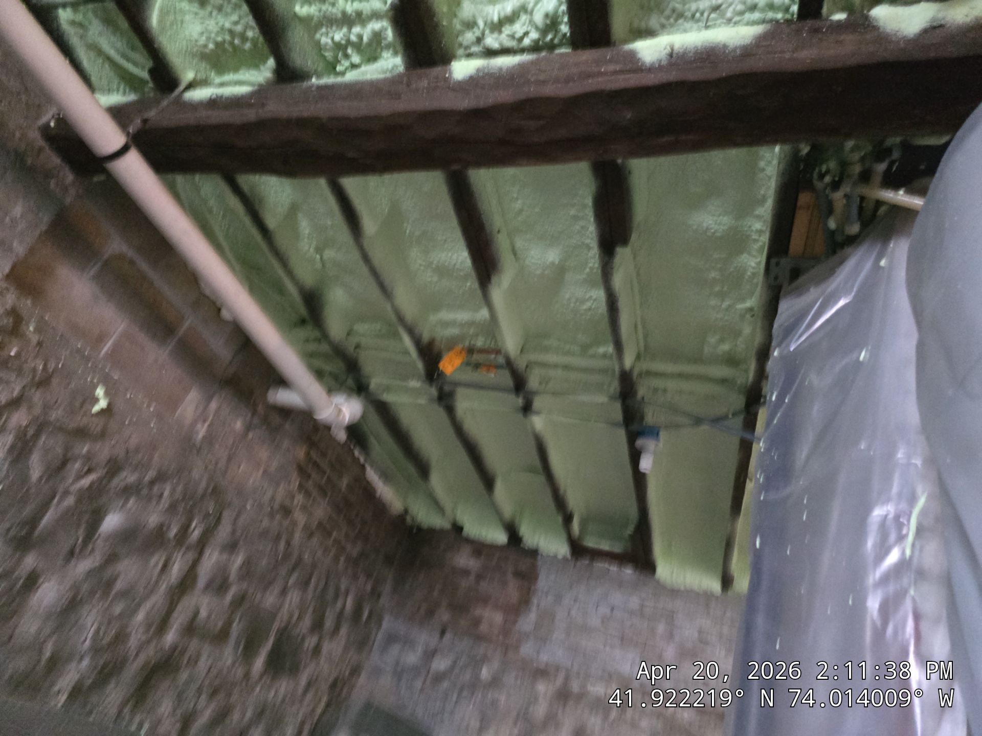 Attic Insulation using open cell spray foam by NYS Foam & Energy