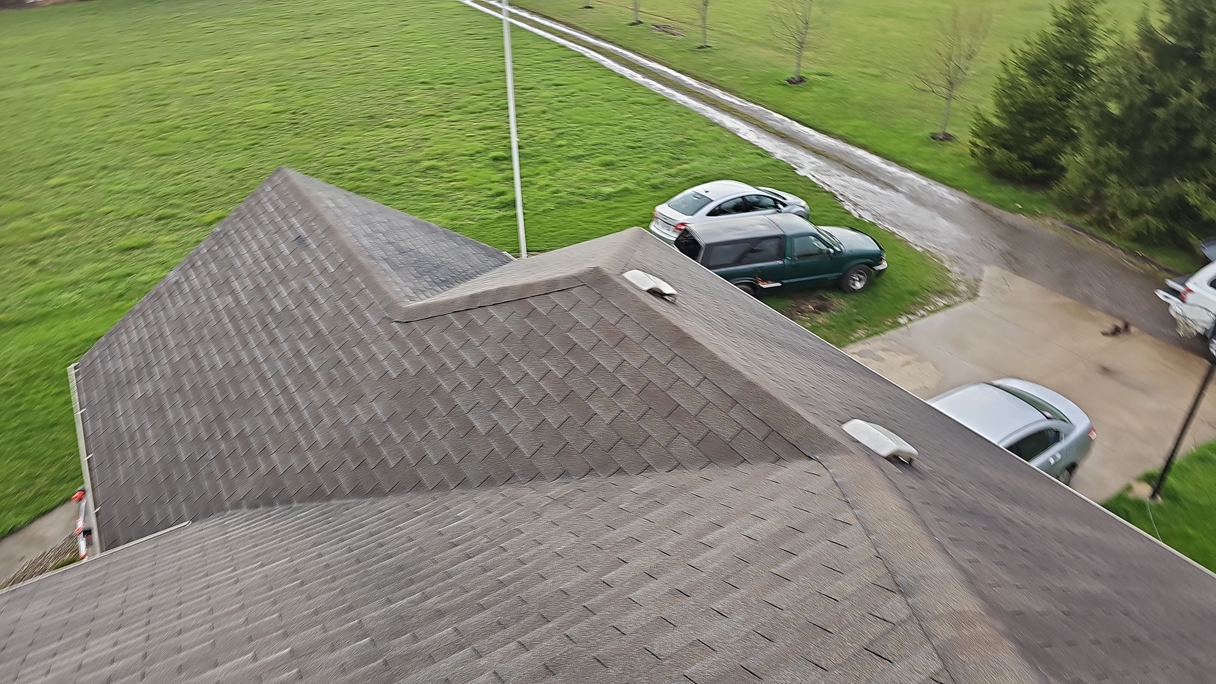 Atlas Pinnacle, Color, Weathered Wood, Drip Edge, Color, Royal Brown by Eagle Eye Roofing