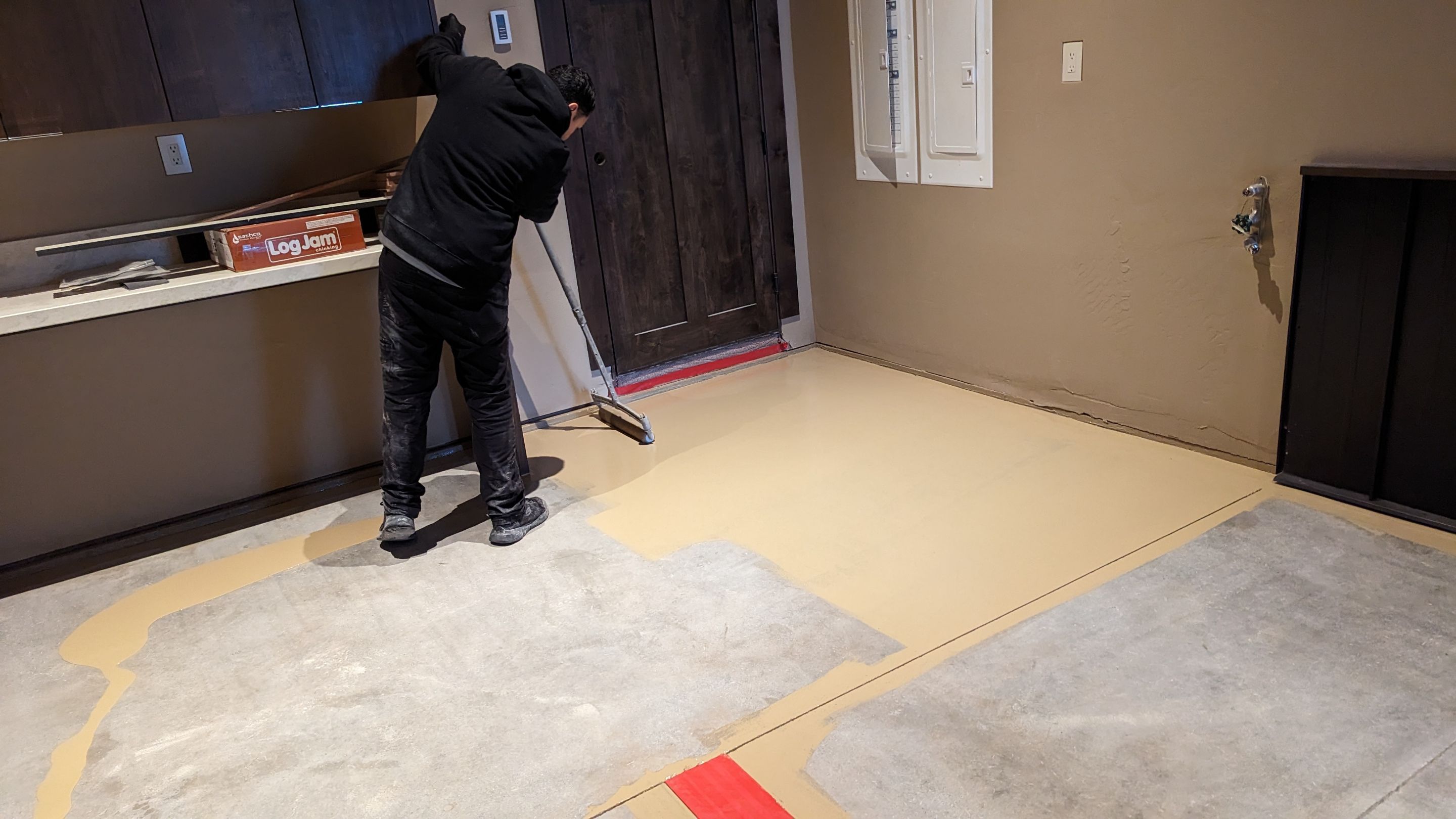 Shop Transformation using Sandstone by Croc Coatings, LLC
